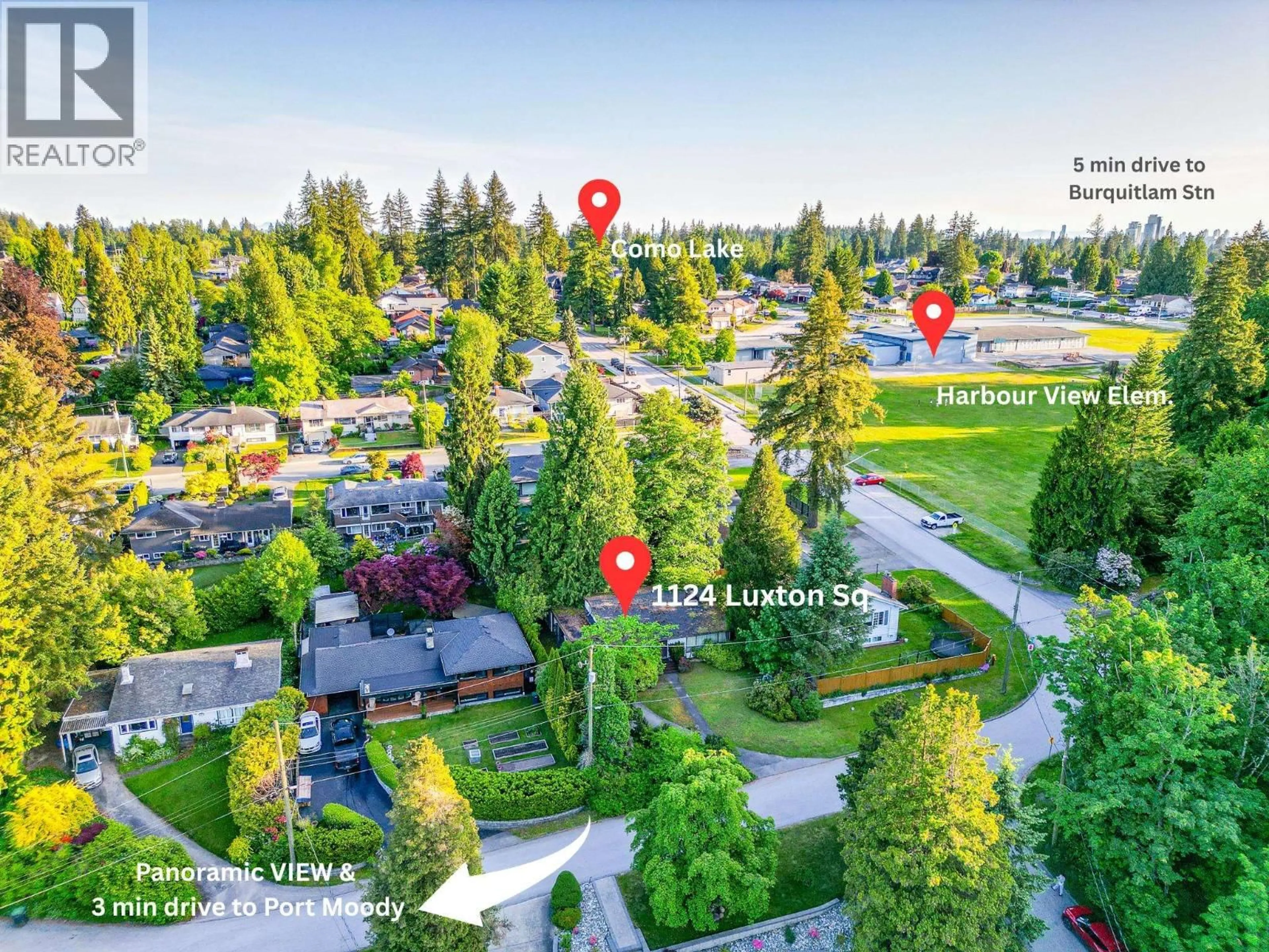 A pic from outside/outdoor area/front of a property/back of a property/a pic from drone, unknown for 1124 LUXTON SQUARE, Coquitlam British Columbia V3J5E1