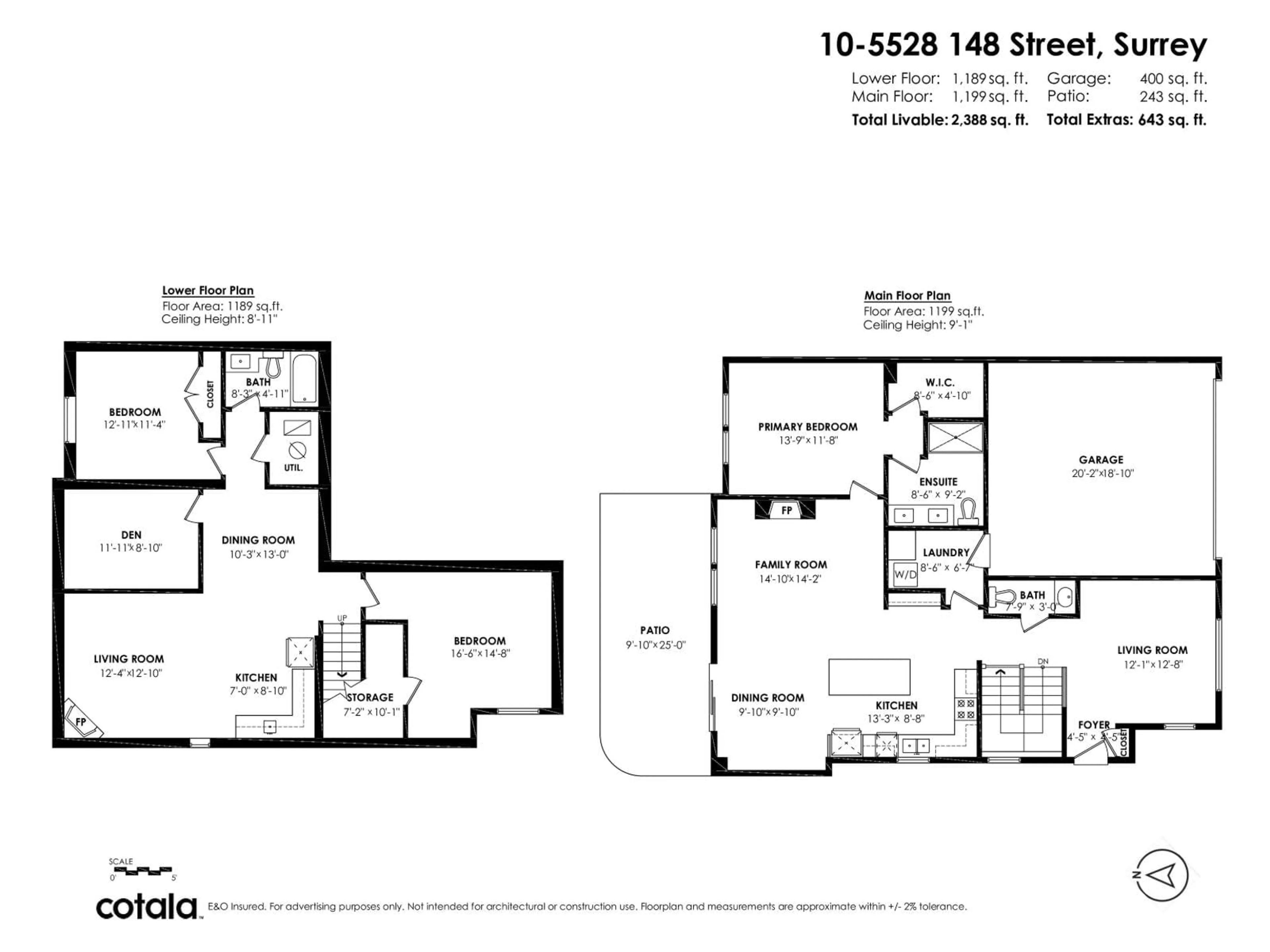 Floor plan for 10 - 5528 148 STREET, Surrey British Columbia V3S3B4
