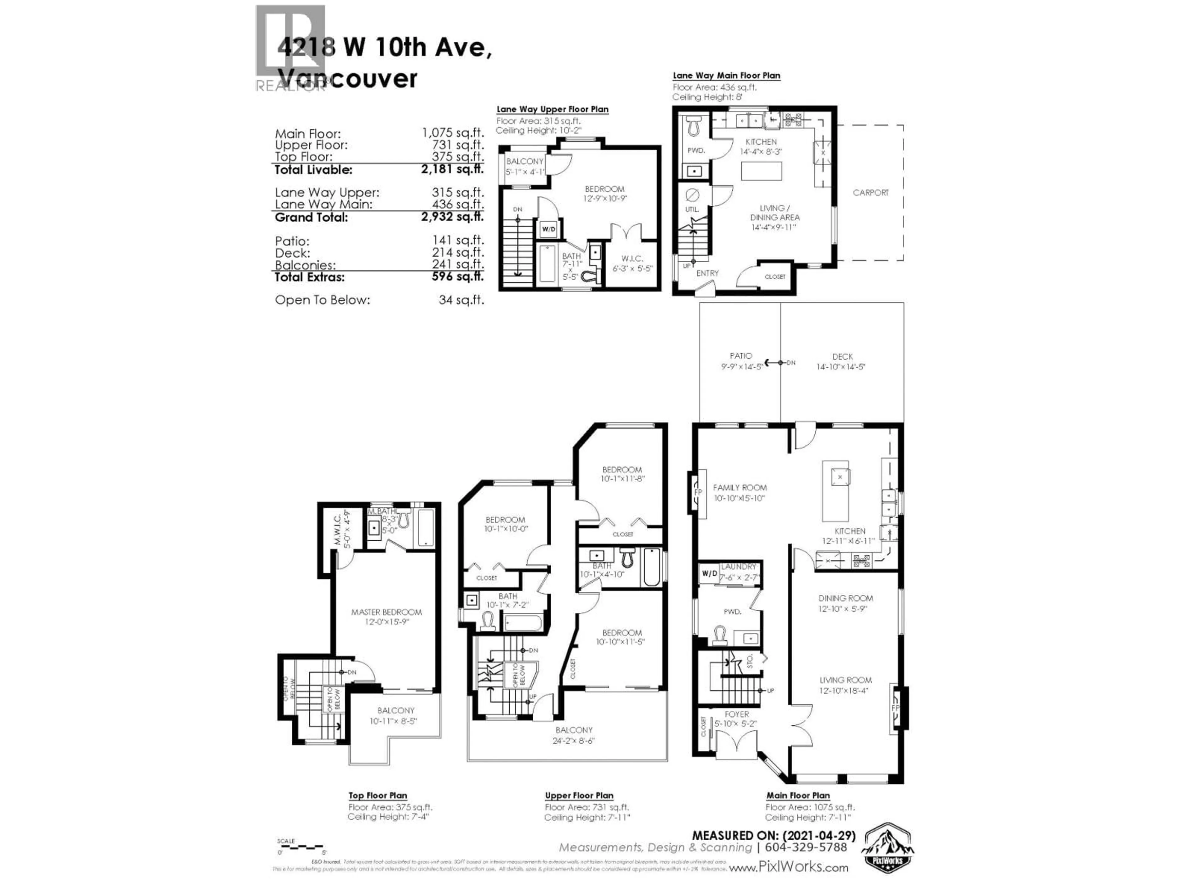 Floor plan for 4218 10TH AVENUE, Vancouver British Columbia V6R2H4