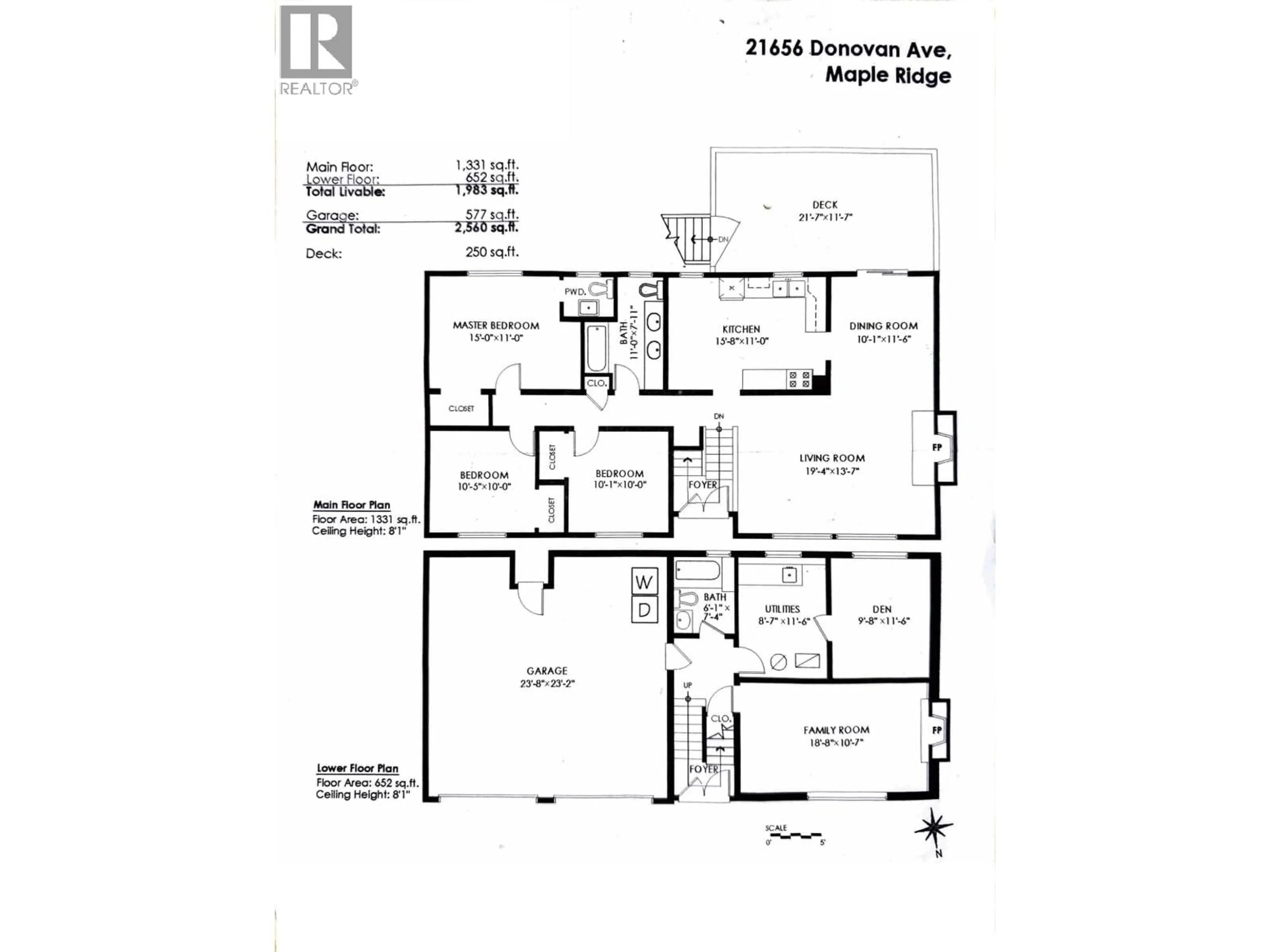 Floor plan for 21656 DONOVAN AVENUE, Maple Ridge British Columbia V2X3A3