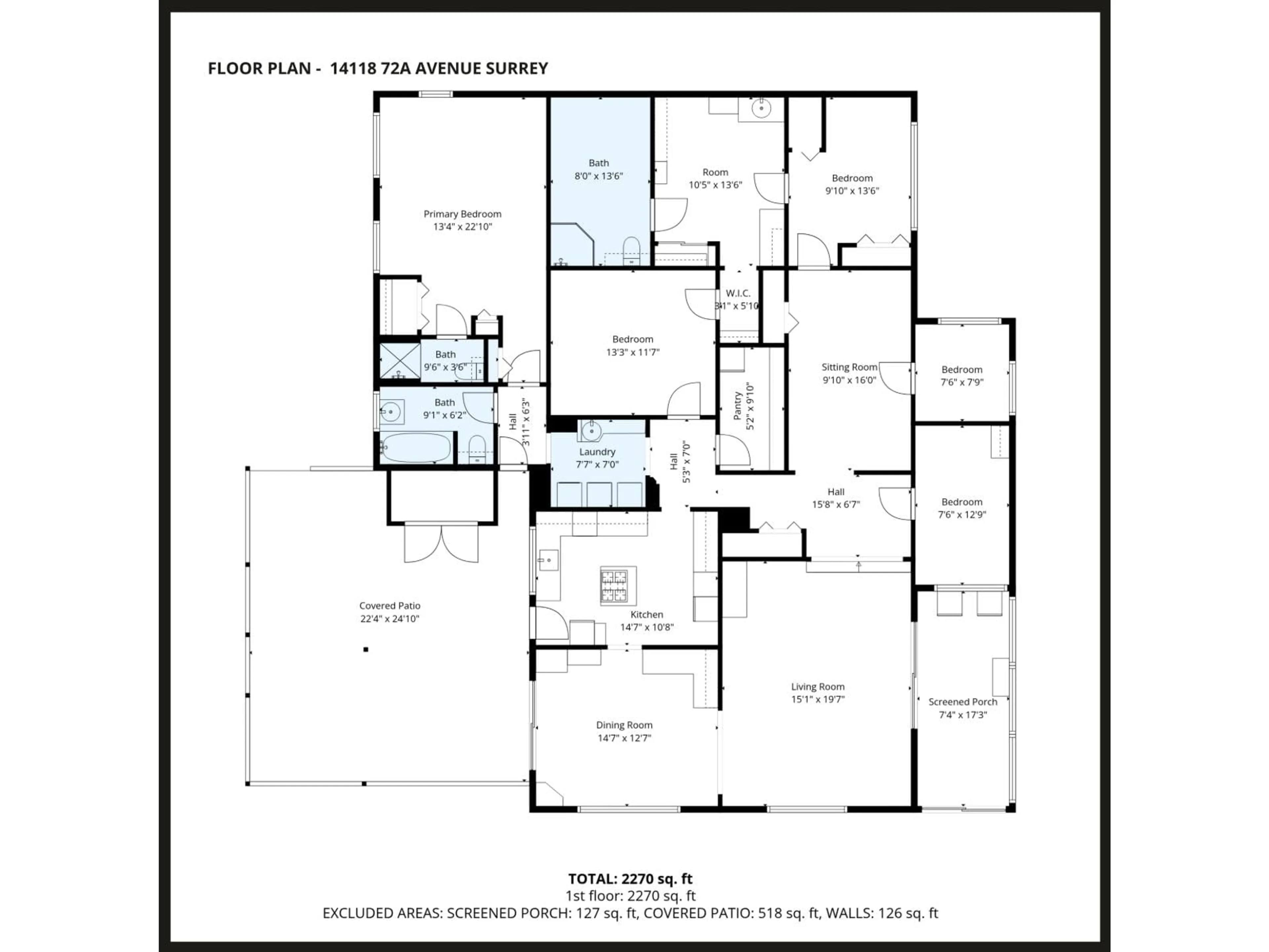 Floor plan for 14118 72 A AVENUE, Surrey British Columbia V3W7M7
