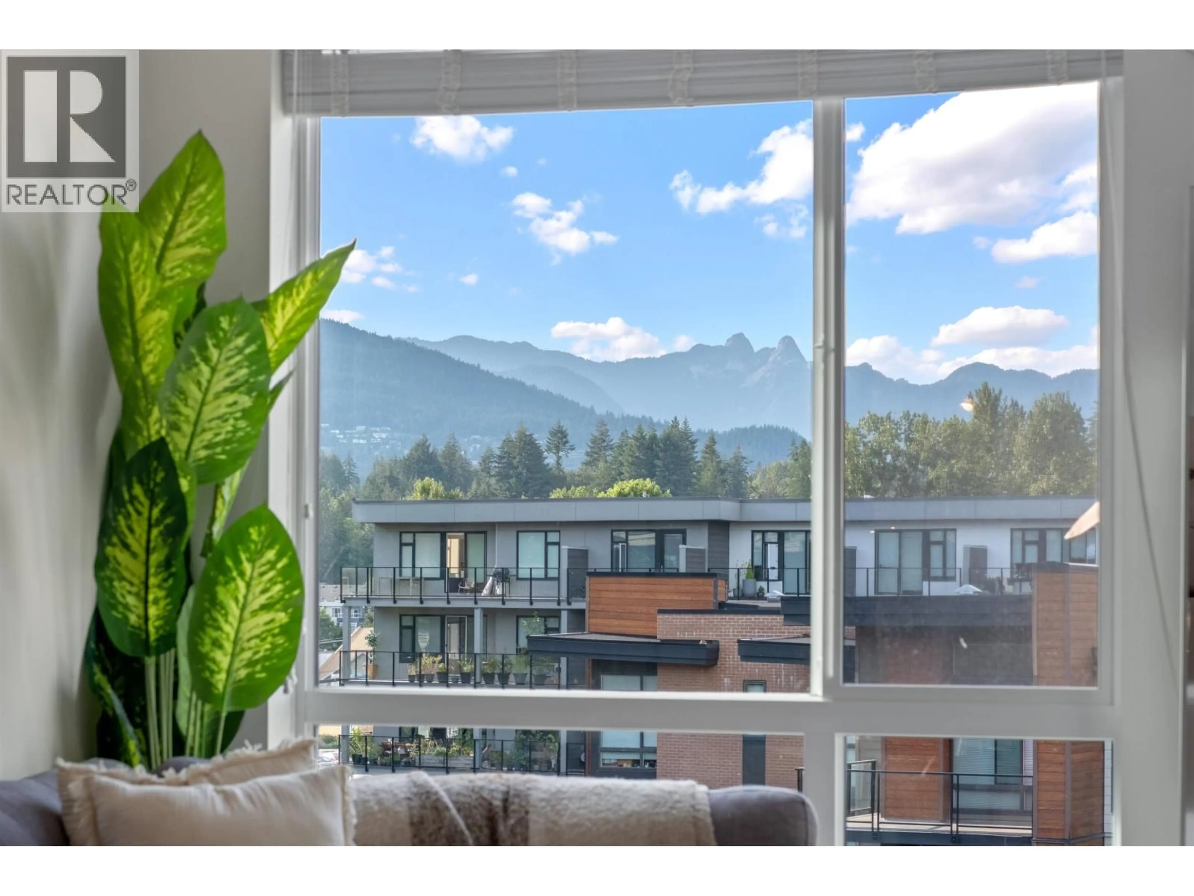 Balcony in the apartment, mountain view for 605 - 719 3RD STREET, North Vancouver British Columbia V7M0E7