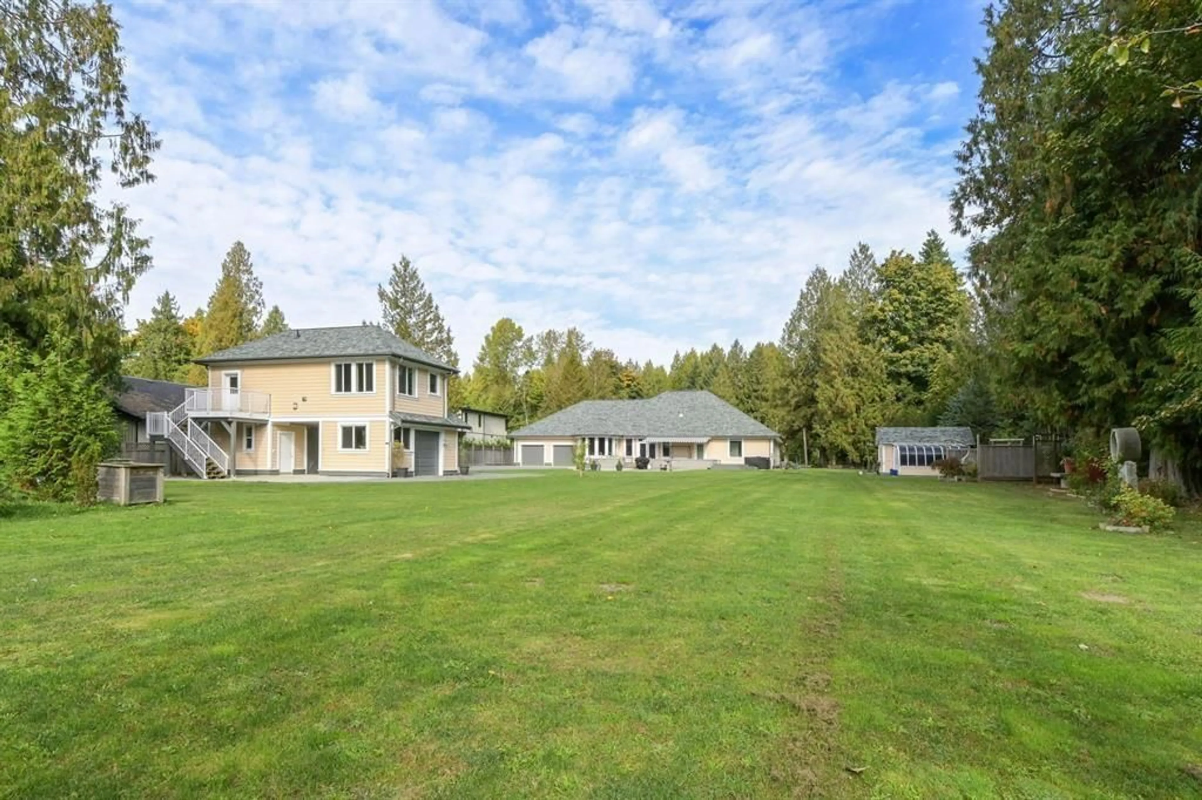 A pic from outside/outdoor area/front of a property/back of a property/a pic from drone, water/lake/river/ocean view for 21842 6 AVENUE, Langley British Columbia V2Z1R6