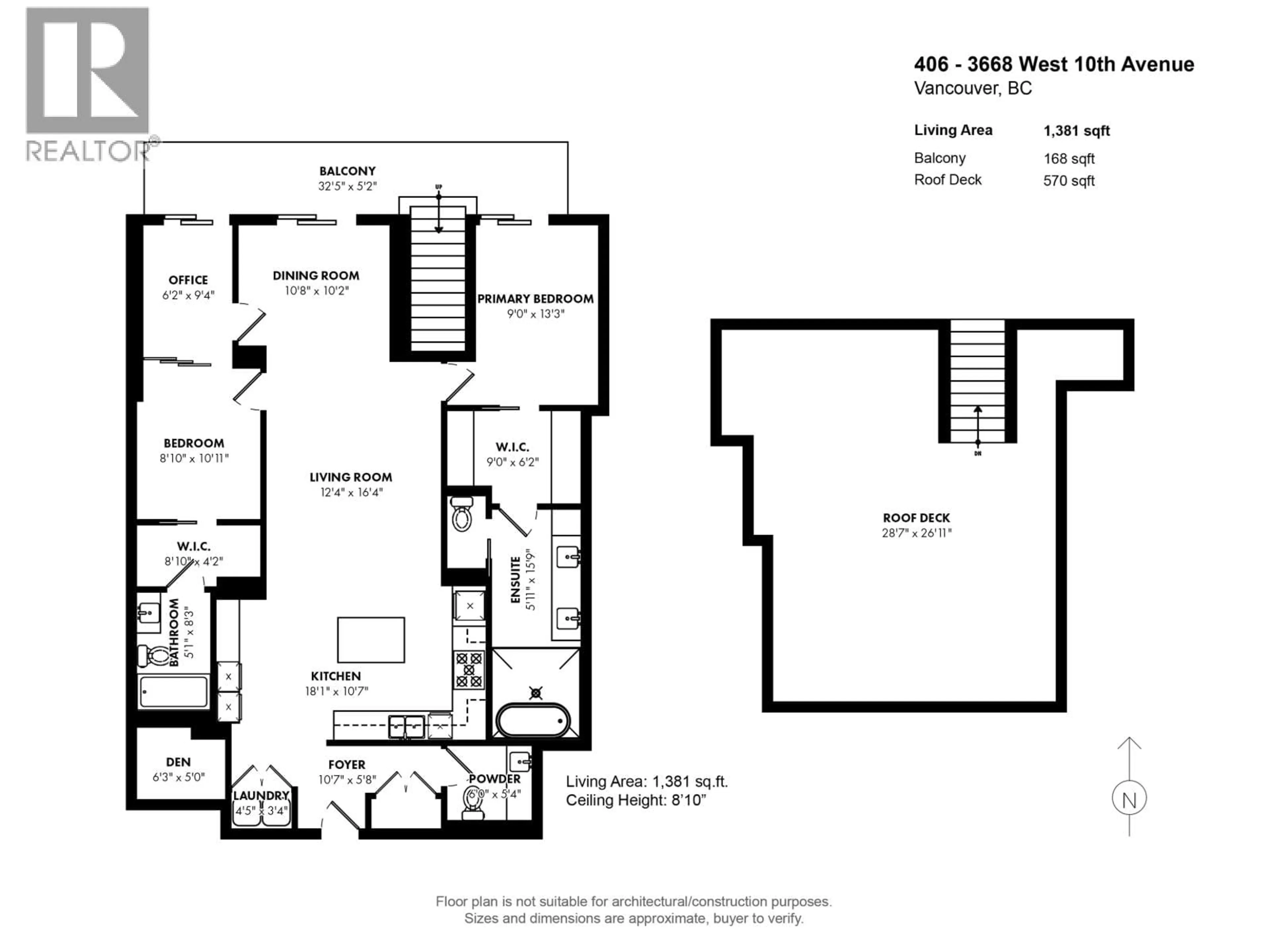 Floor plan for 406 - 3668 10TH AVENUE, Vancouver British Columbia V6R2G3