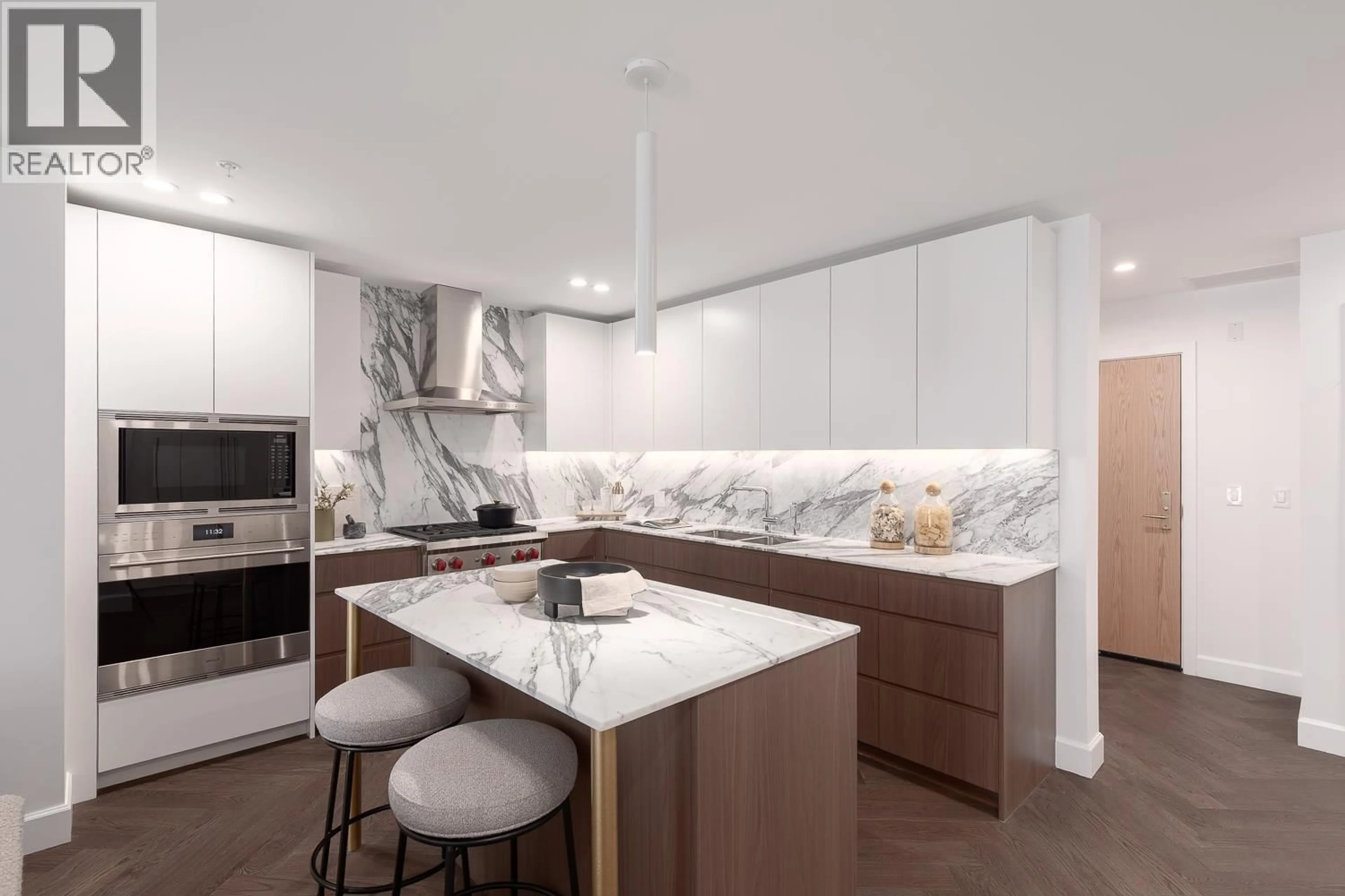 Contemporary kitchen, ceramic/tile floor for 406 - 3668 10TH AVENUE, Vancouver British Columbia V6R2G3