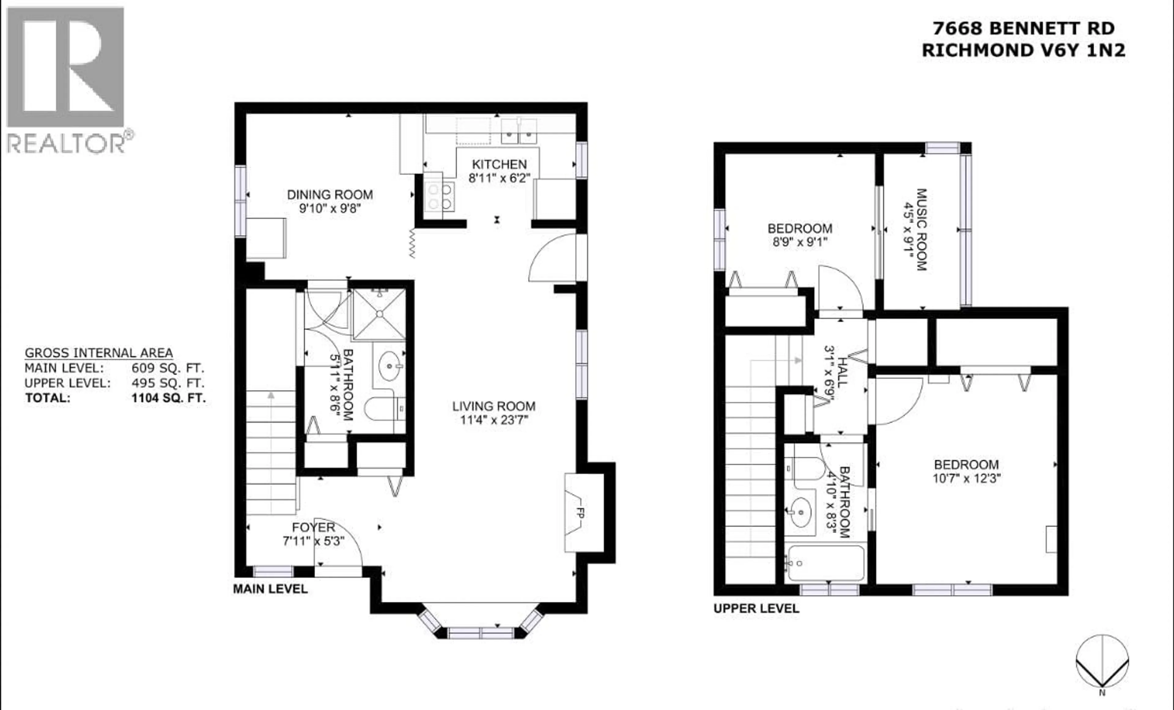 Floor plan for 7668 BENNETT ROAD, Richmond British Columbia V6Y1N2
