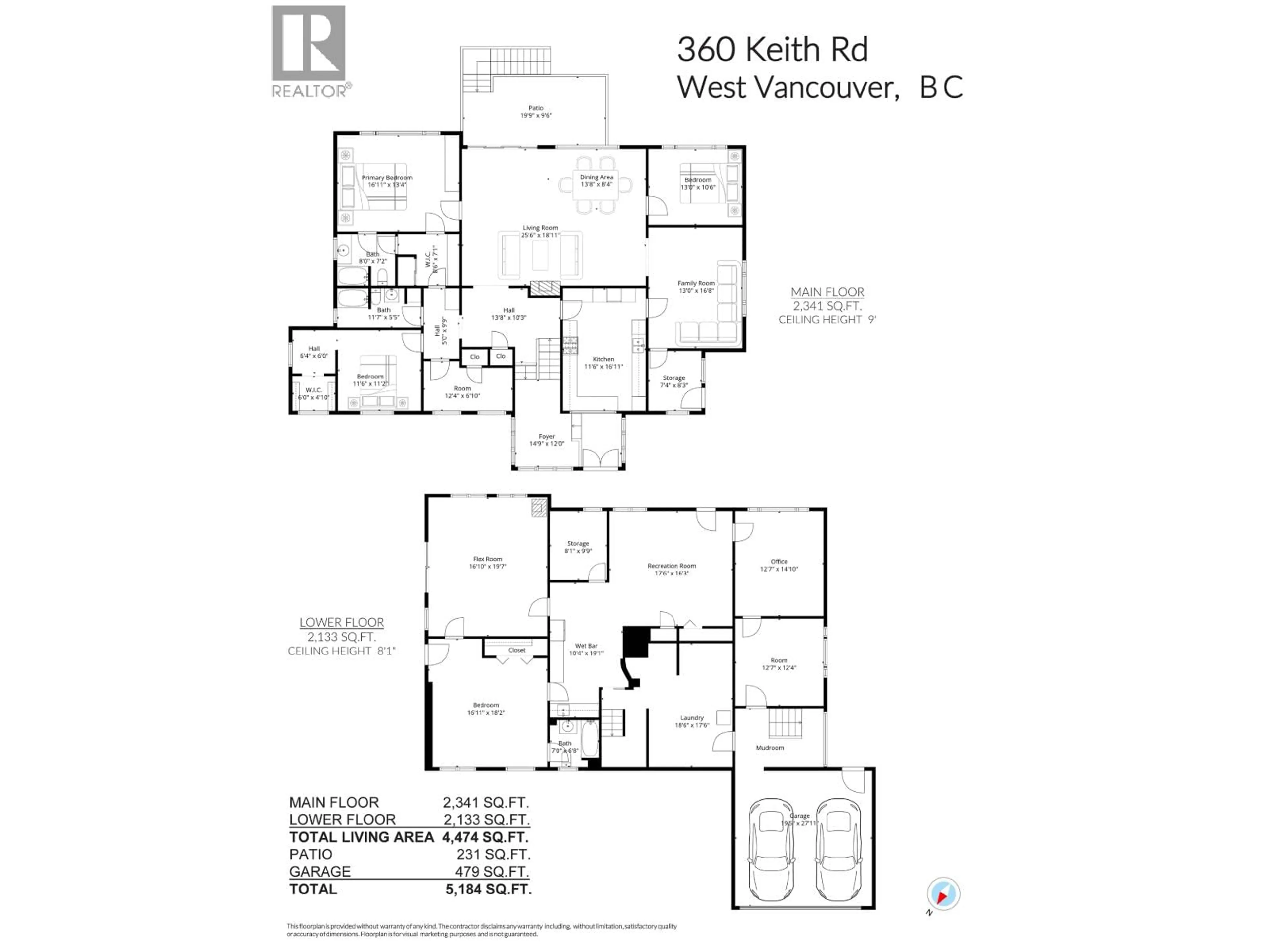 Floor plan for 360 KEITH ROAD, West Vancouver British Columbia V7T1L7