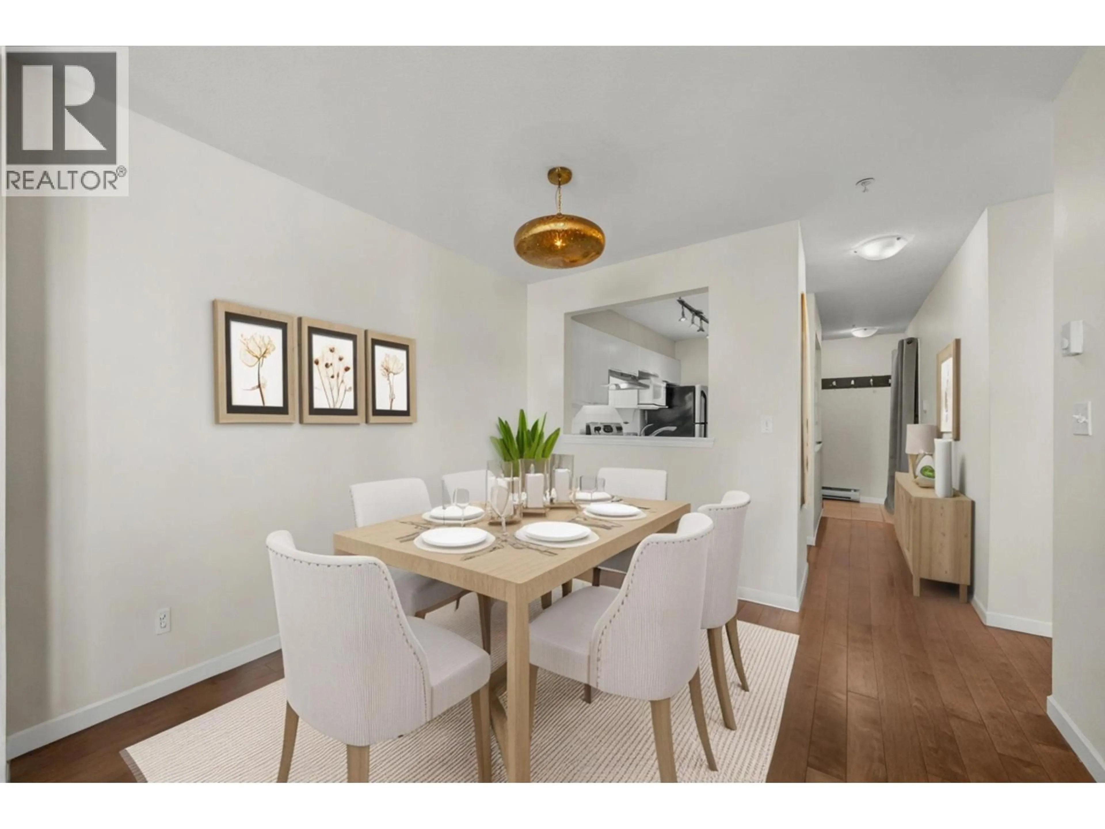 Dining room, wood/laminate floor for 202 - 1333 7TH AVENUE, Vancouver British Columbia V6H1B8