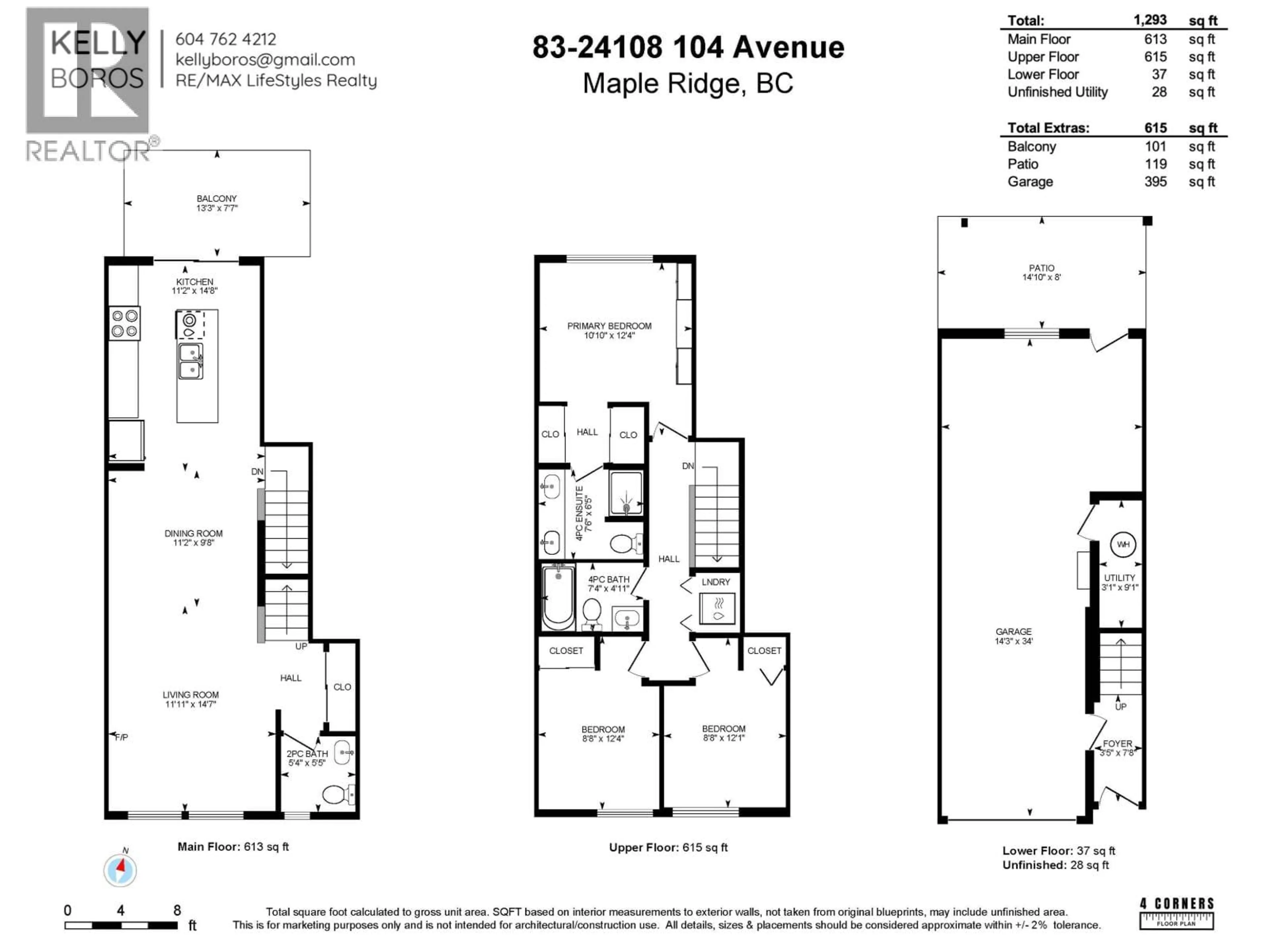 Floor plan for 83 - 24108 104 AVENUE, Maple Ridge British Columbia V2W0J5