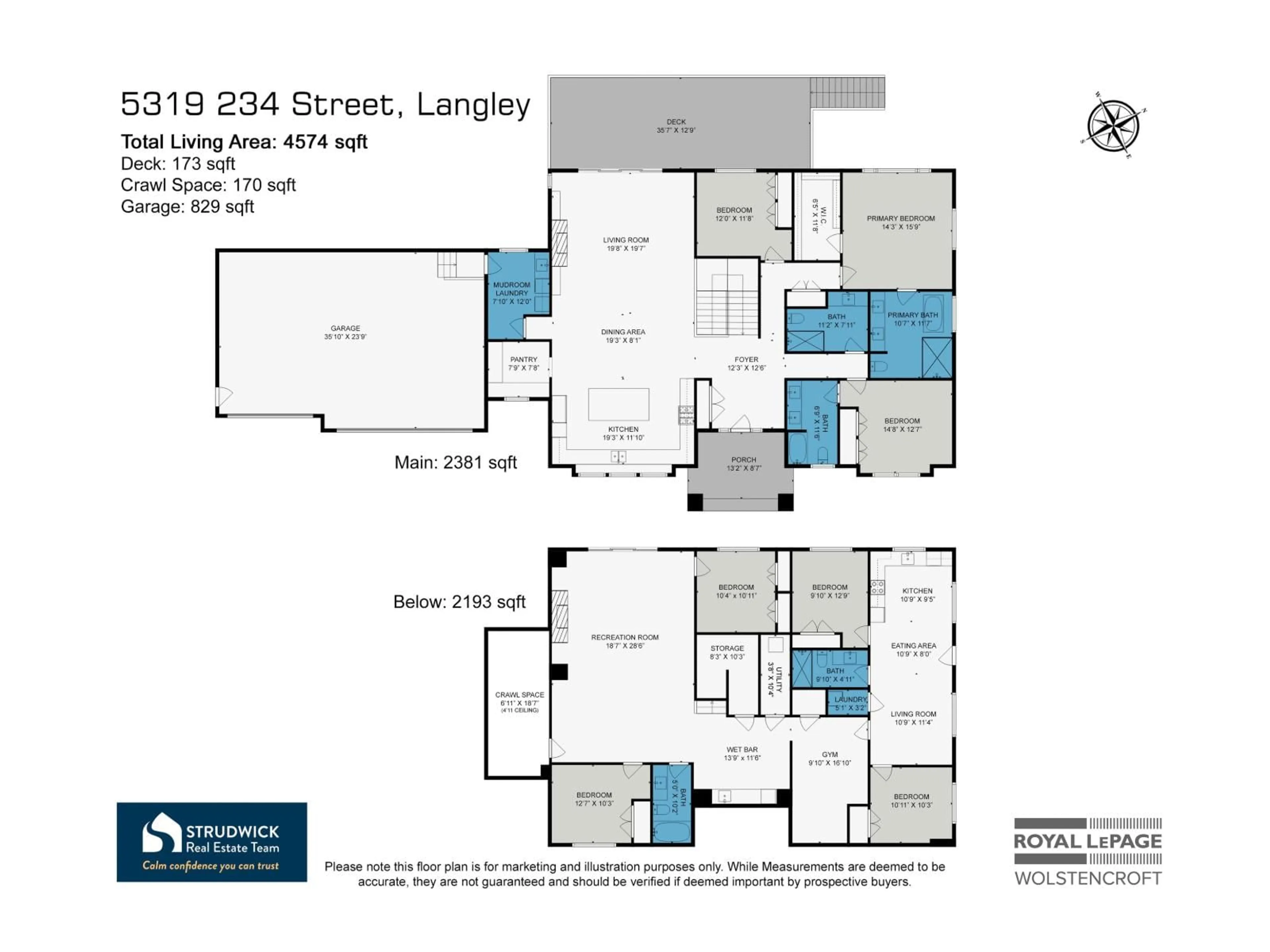 Floor plan for 5319 234 STREET, Langley British Columbia V2Z2P6