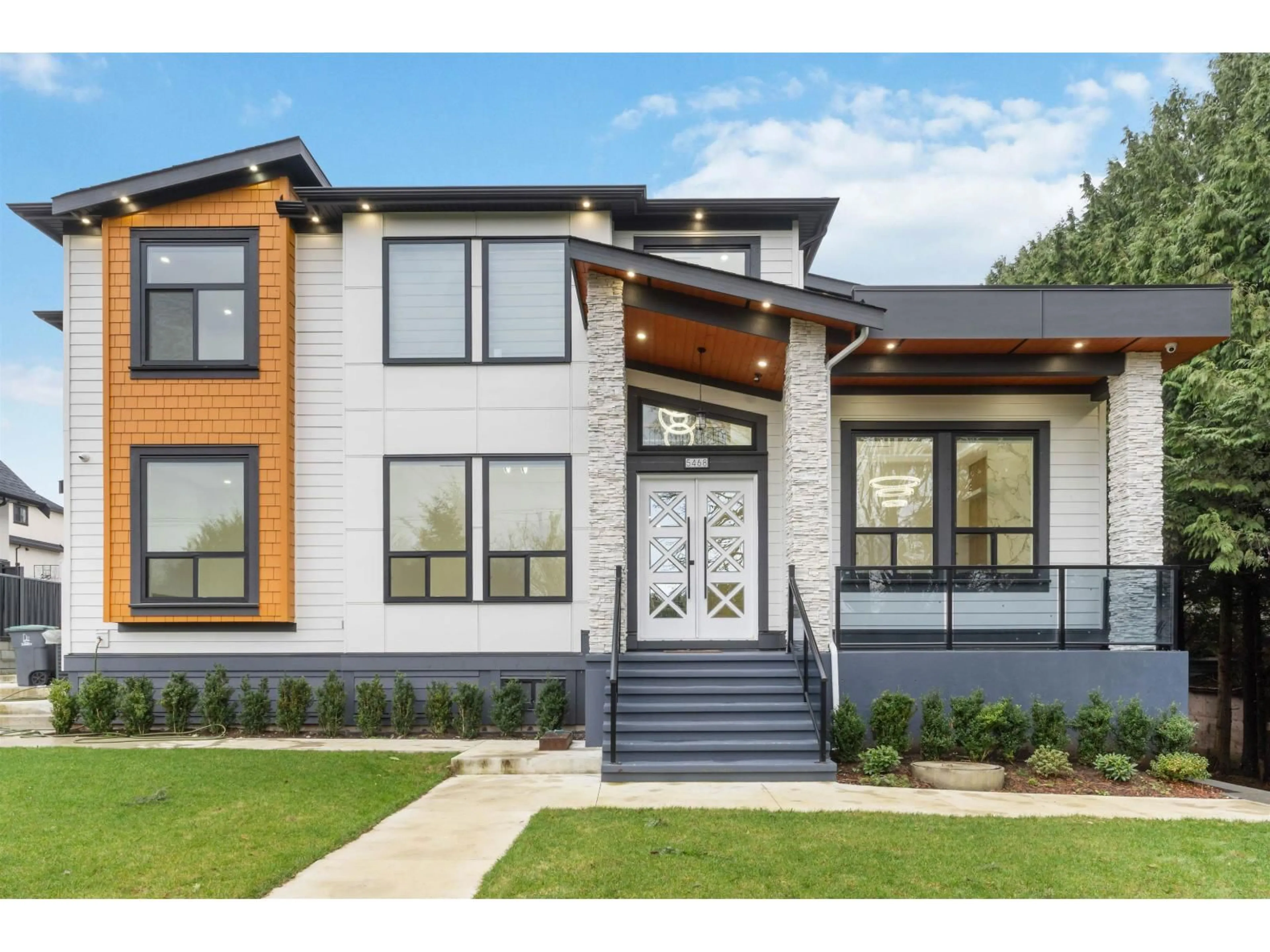 Home with vinyl exterior material, street for 5468 184 STREET, Surrey British Columbia V3S1E1