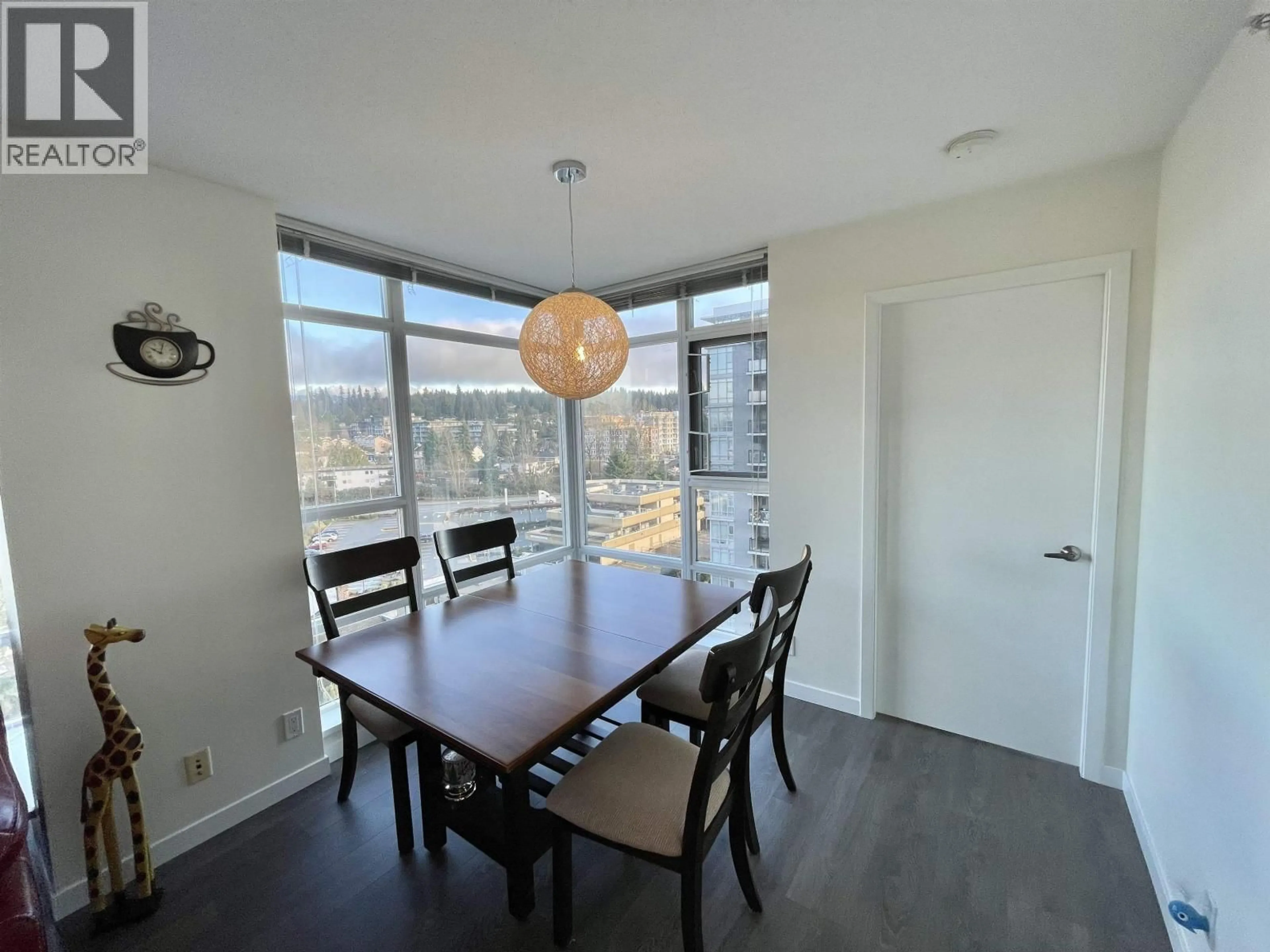 Dining room, wood/laminate floor for 1206 - 555 DELESTRE AVENUE, Coquitlam British Columbia V3K0A9