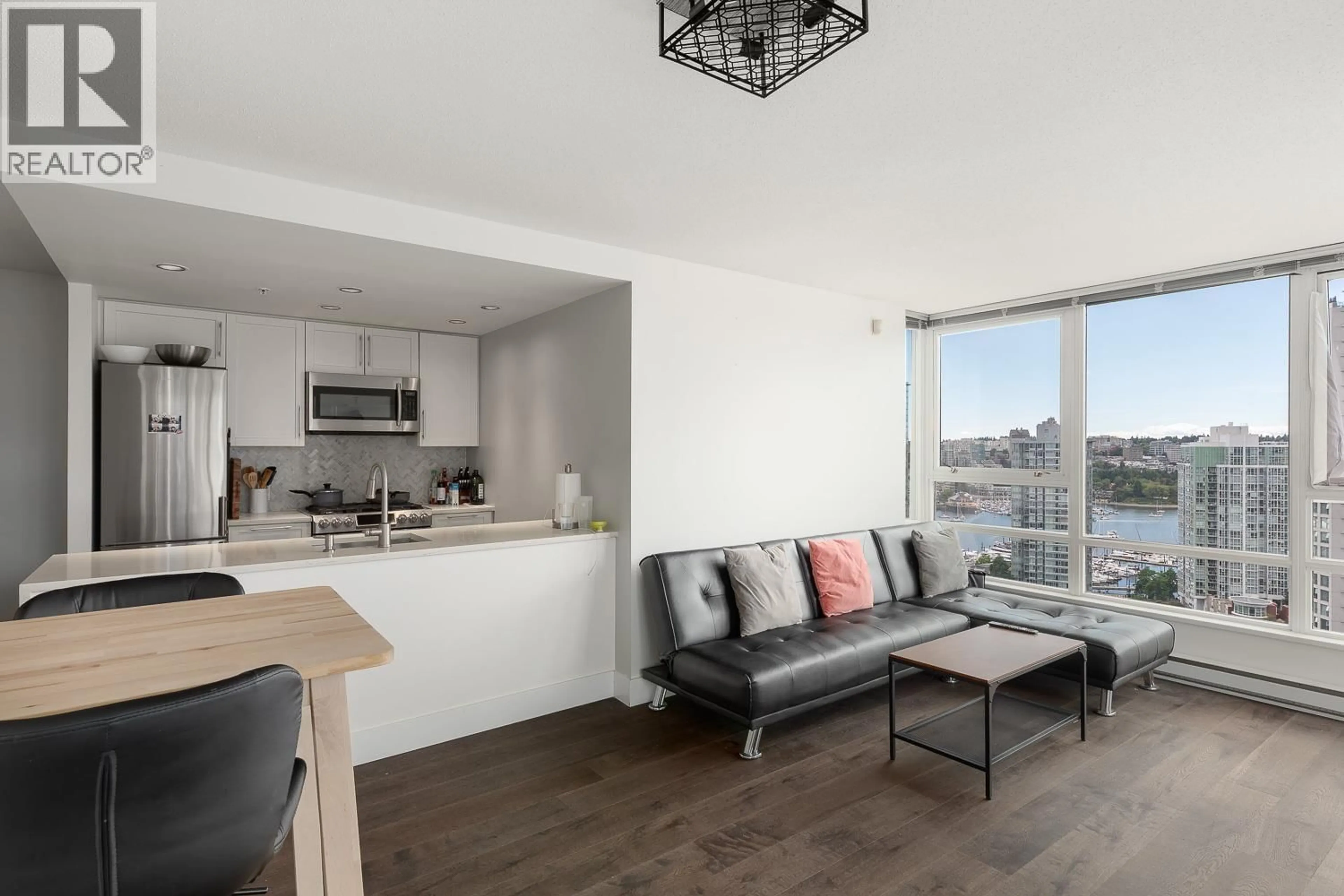 Open concept kitchen, wood/laminate floor for 2710 - 928 BEATTY STREET, Vancouver British Columbia V6Z3G6