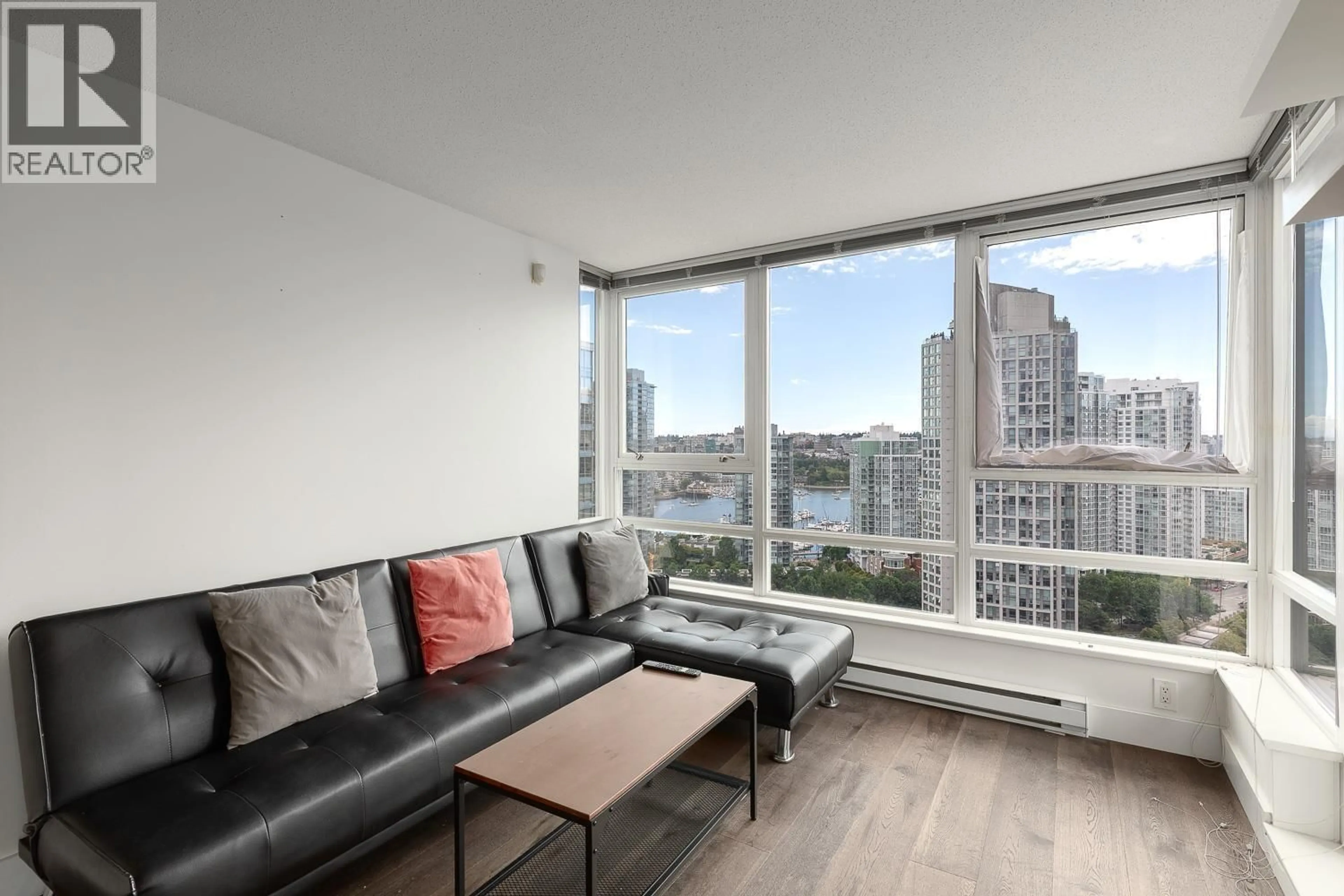 Living room with furniture, wood/laminate floor for 2710 - 928 BEATTY STREET, Vancouver British Columbia V6Z3G6