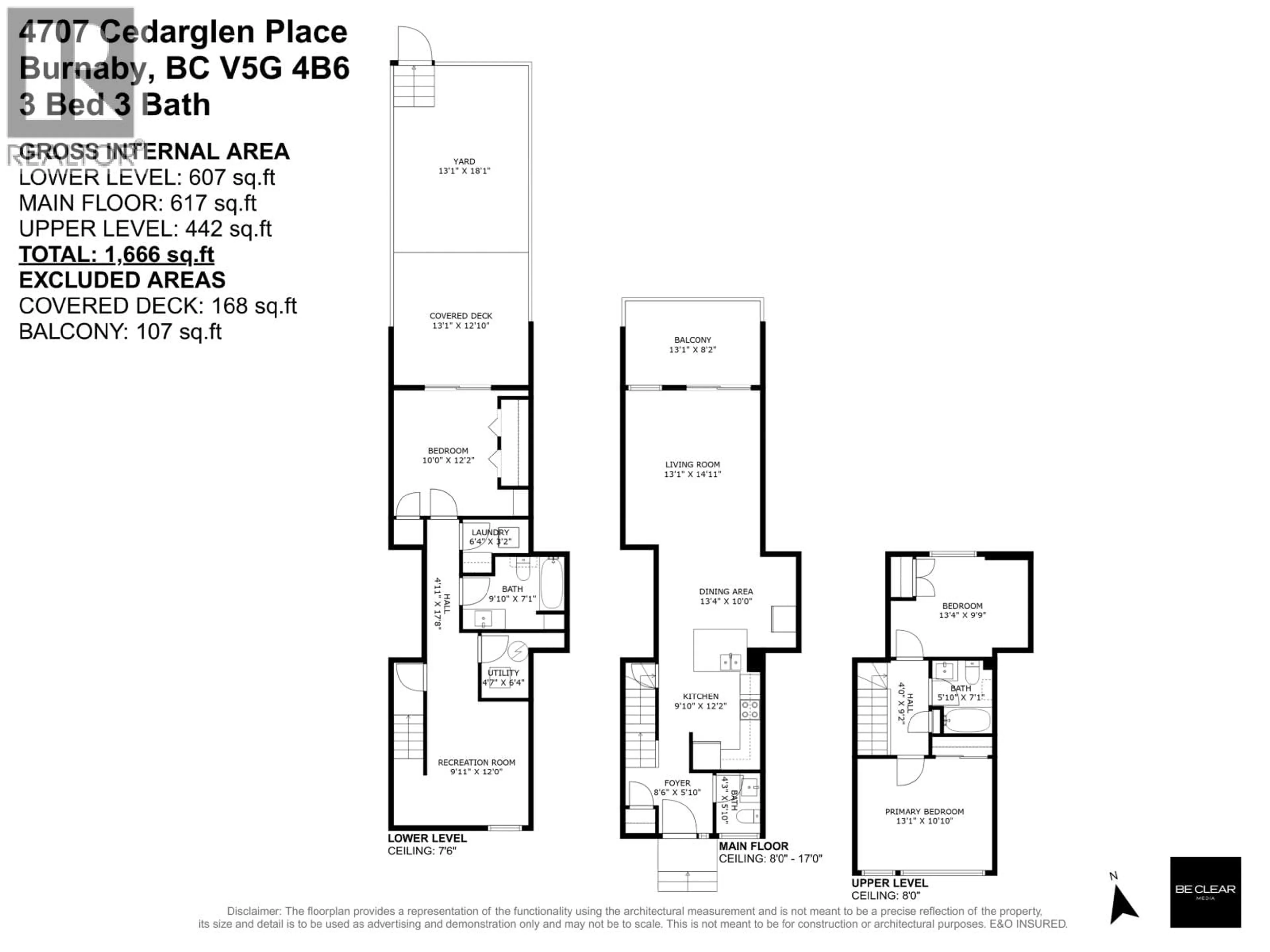 Floor plan for 4707 CEDARGLEN PLACE, Burnaby British Columbia V5G4B6