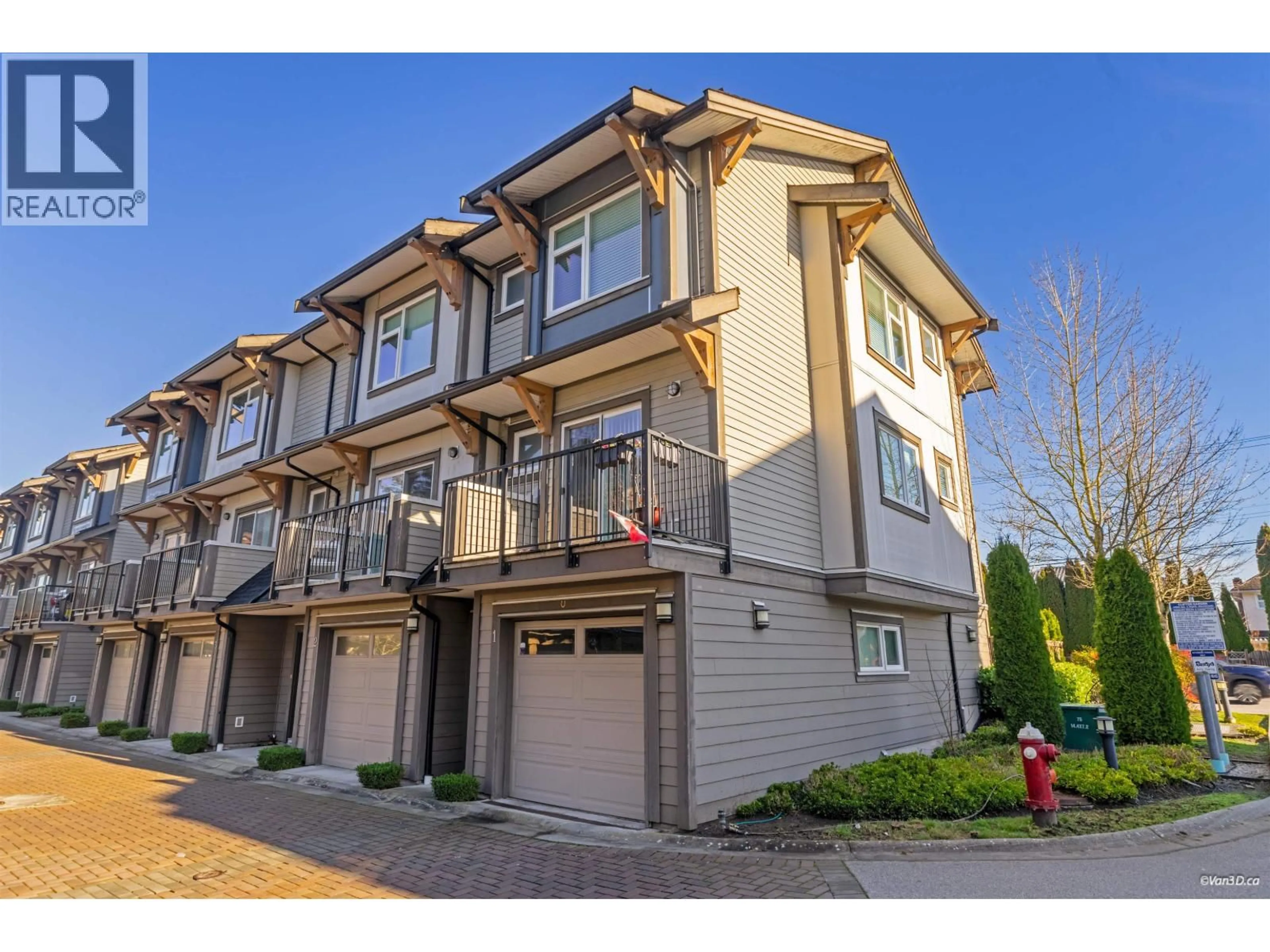 A pic from outside/outdoor area/front of a property/back of a property/a pic from drone, street for 1 - 4099 NO. 4 ROAD, Richmond British Columbia V6X2M2