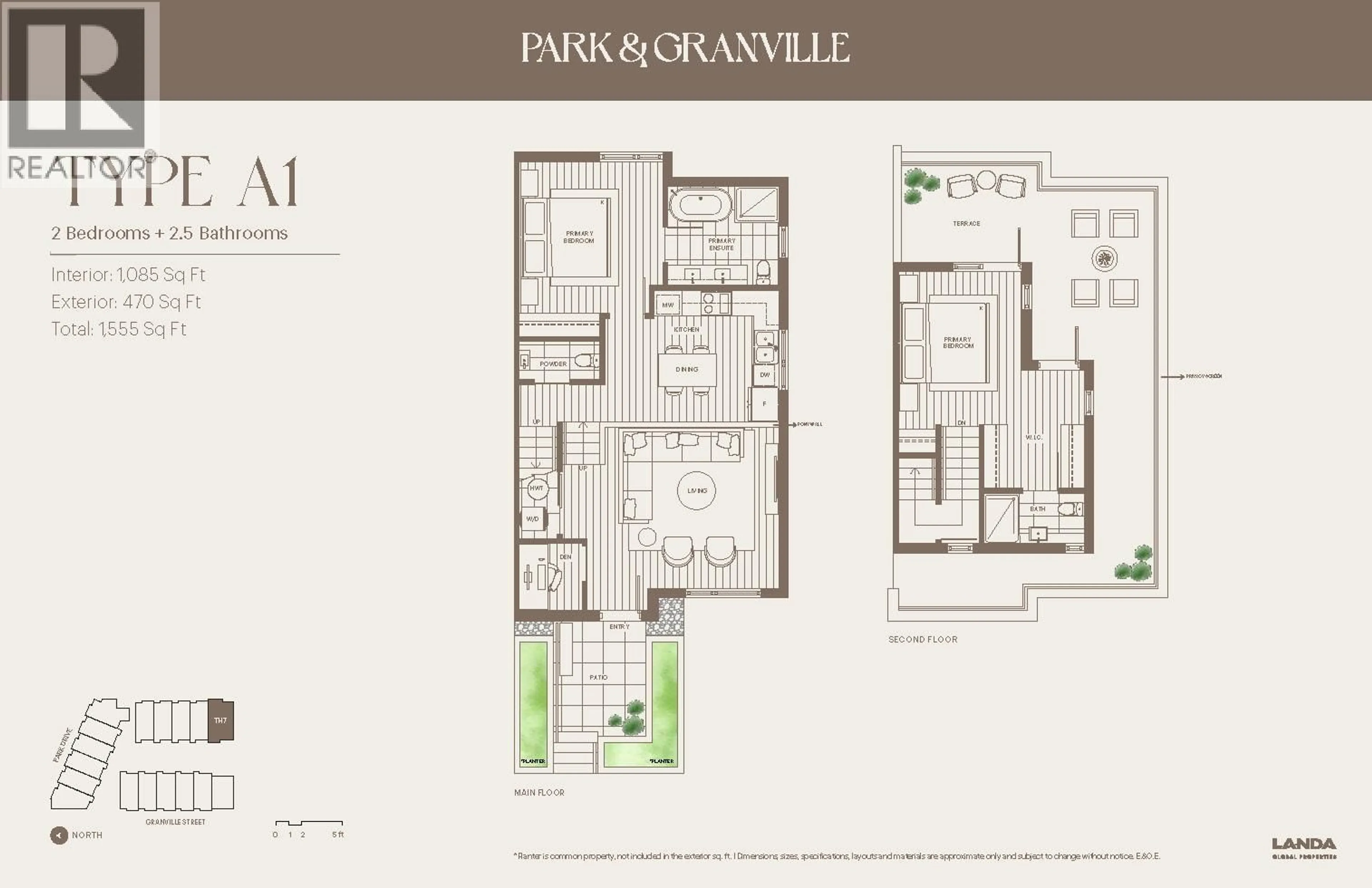 Floor plan for TH7 - 7576 GRANVILLE STREET, Vancouver British Columbia V6P4Y7