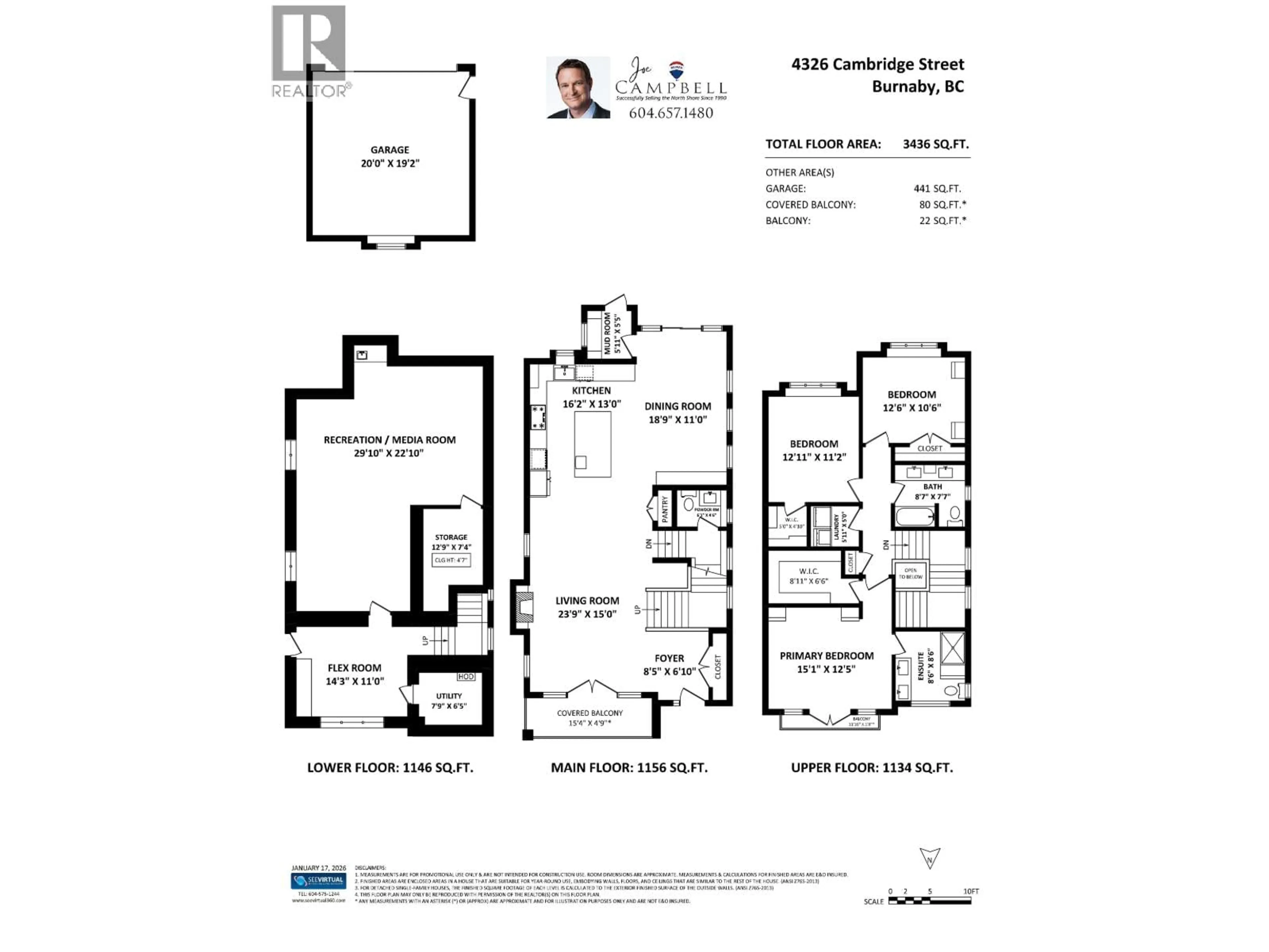 Floor plan for 4326 CAMBRIDGE STREET, Burnaby British Columbia V5C1H4