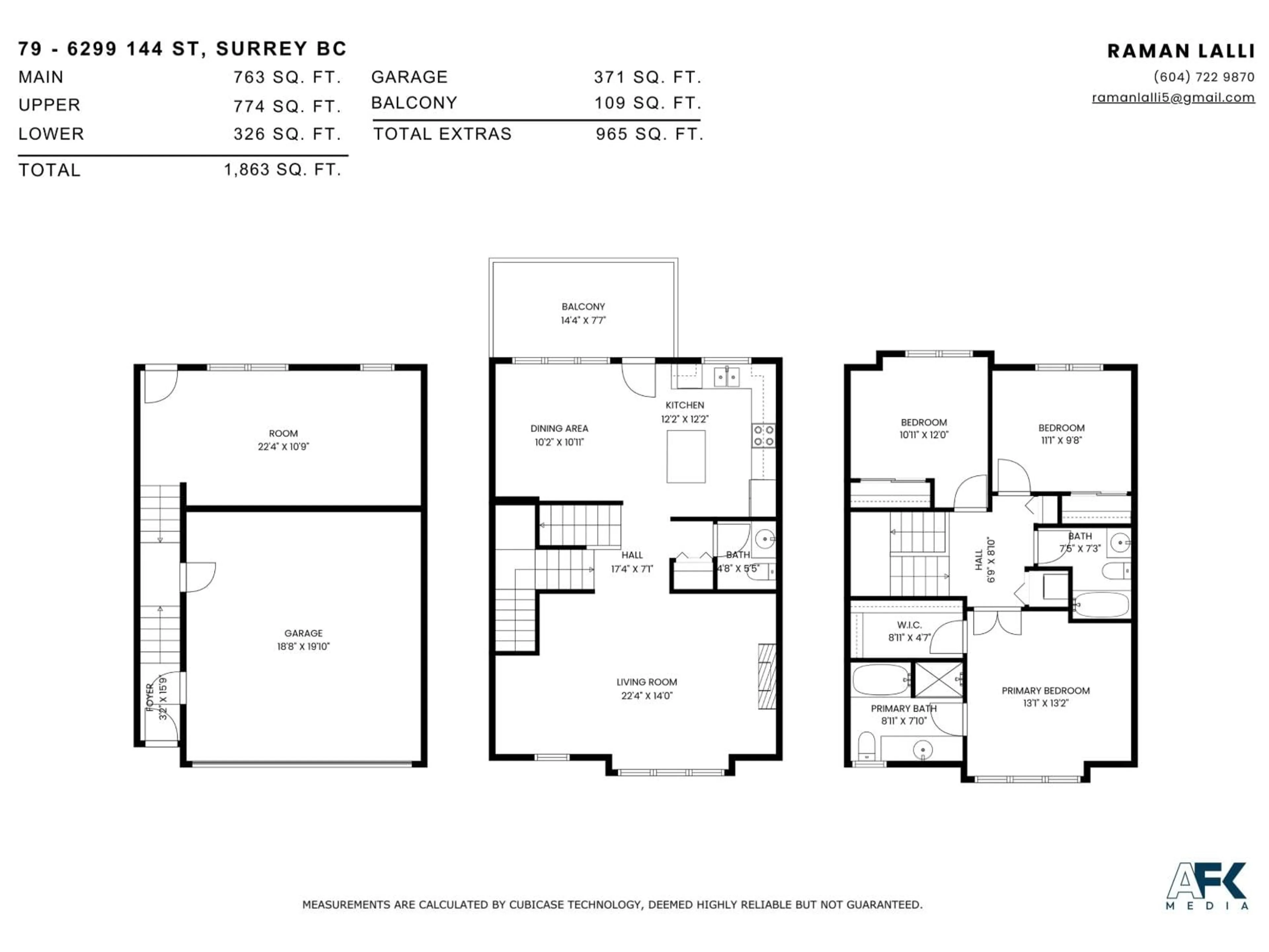 Floor plan for 79 - 6299 144 STREET, Surrey British Columbia V3X1A2