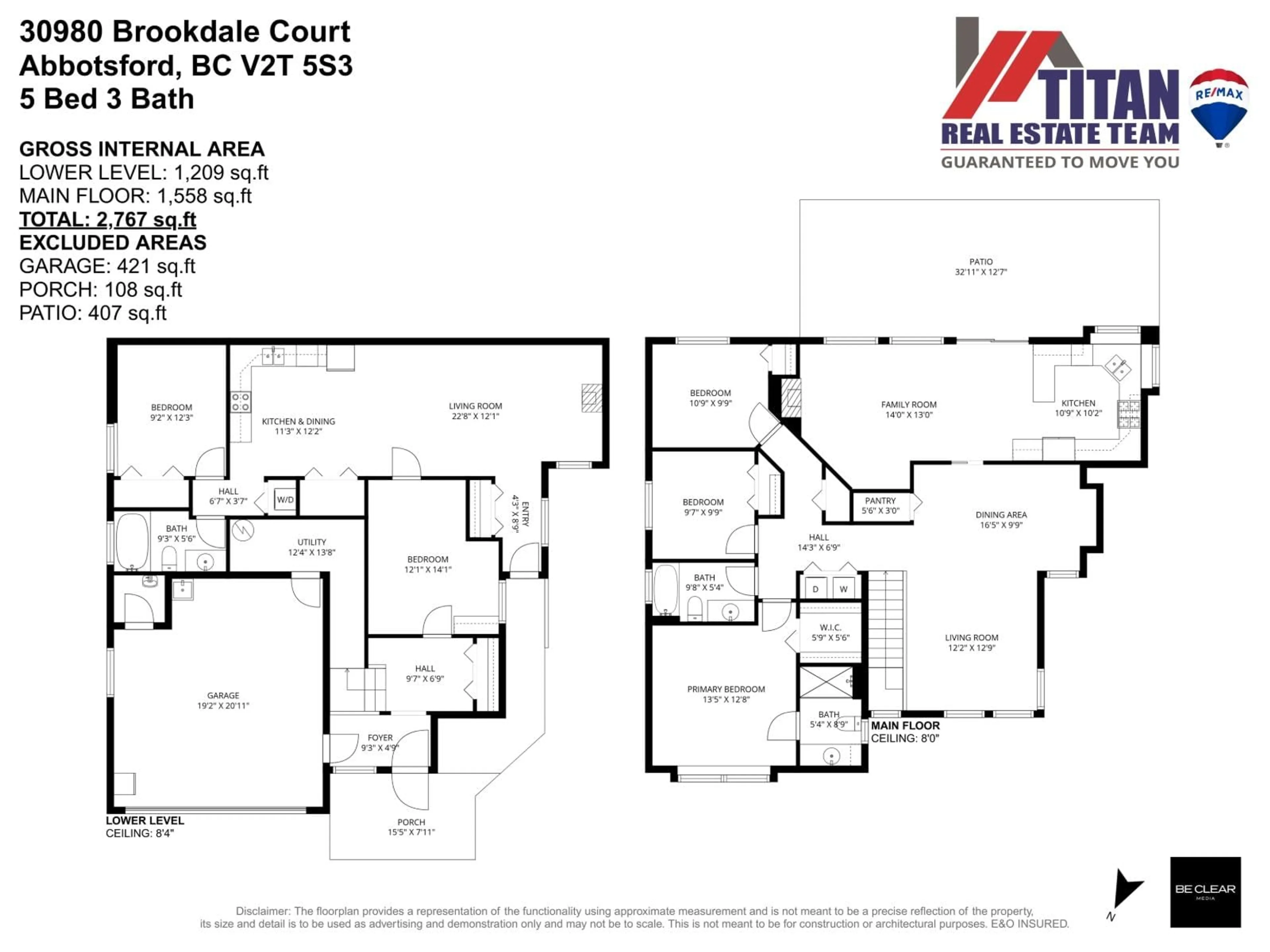 Floor plan for 30980 BROOKDALE COURT, Abbotsford British Columbia V2T5S3