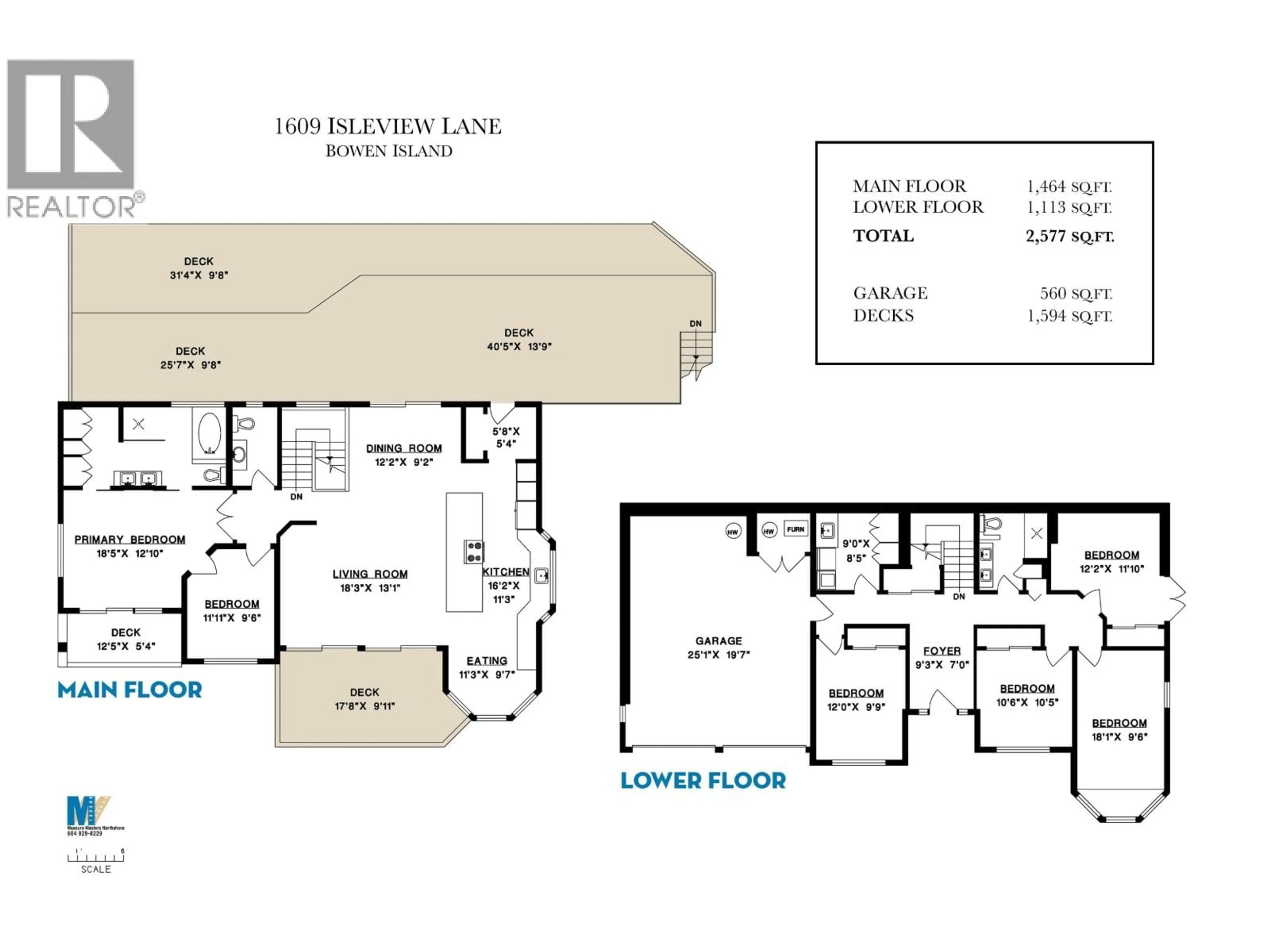 Floor plan for 1609 ISLEVIEW LANE, Bowen Island British Columbia V0N1G2