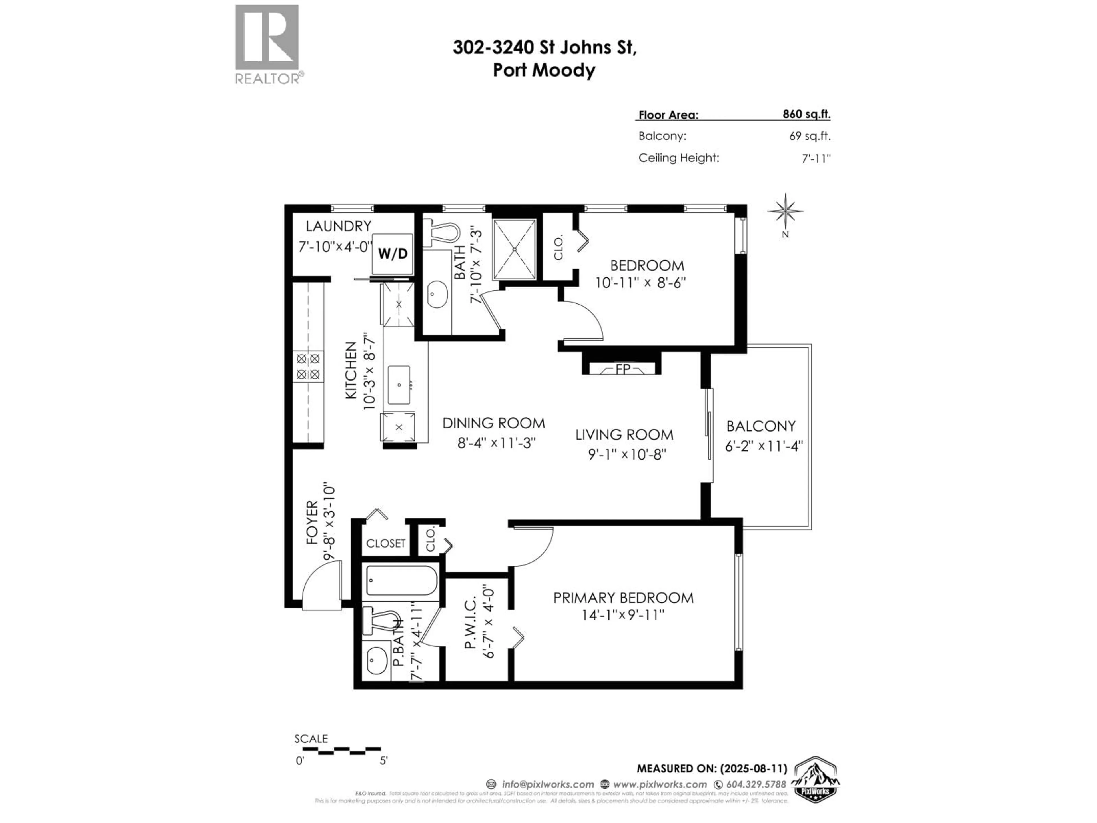 Floor plan for 302 - 3240 ST JOHNS STREET, Port Moody British Columbia V3H0C1