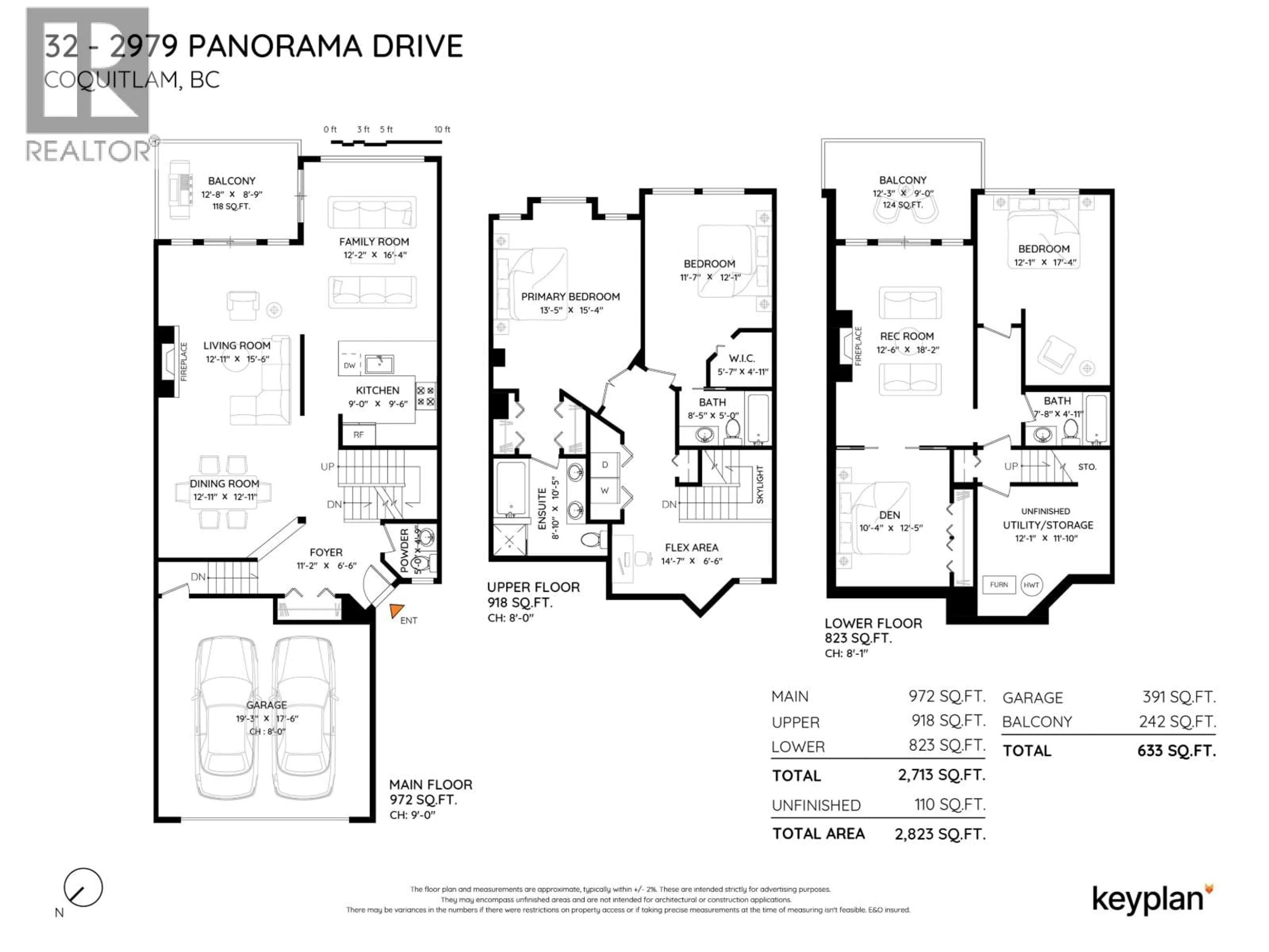 Floor plan for 32 - 2979 PANORAMA DRIVE, Coquitlam British Columbia V3E2W8