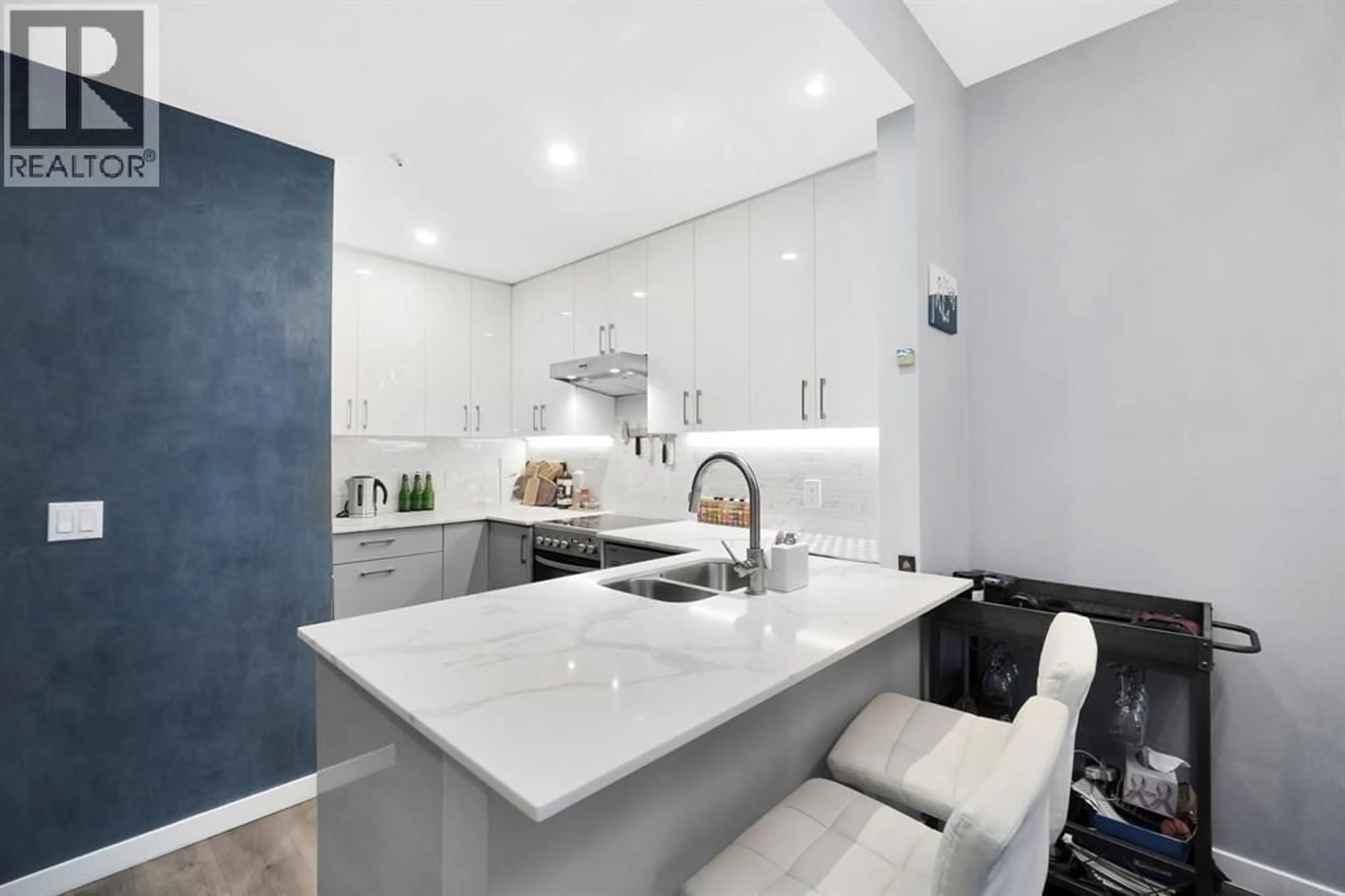 Contemporary kitchen, ceramic/tile floor for 306 - 630 ROCHE POINT DRIVE, North Vancouver British Columbia V7H3A1