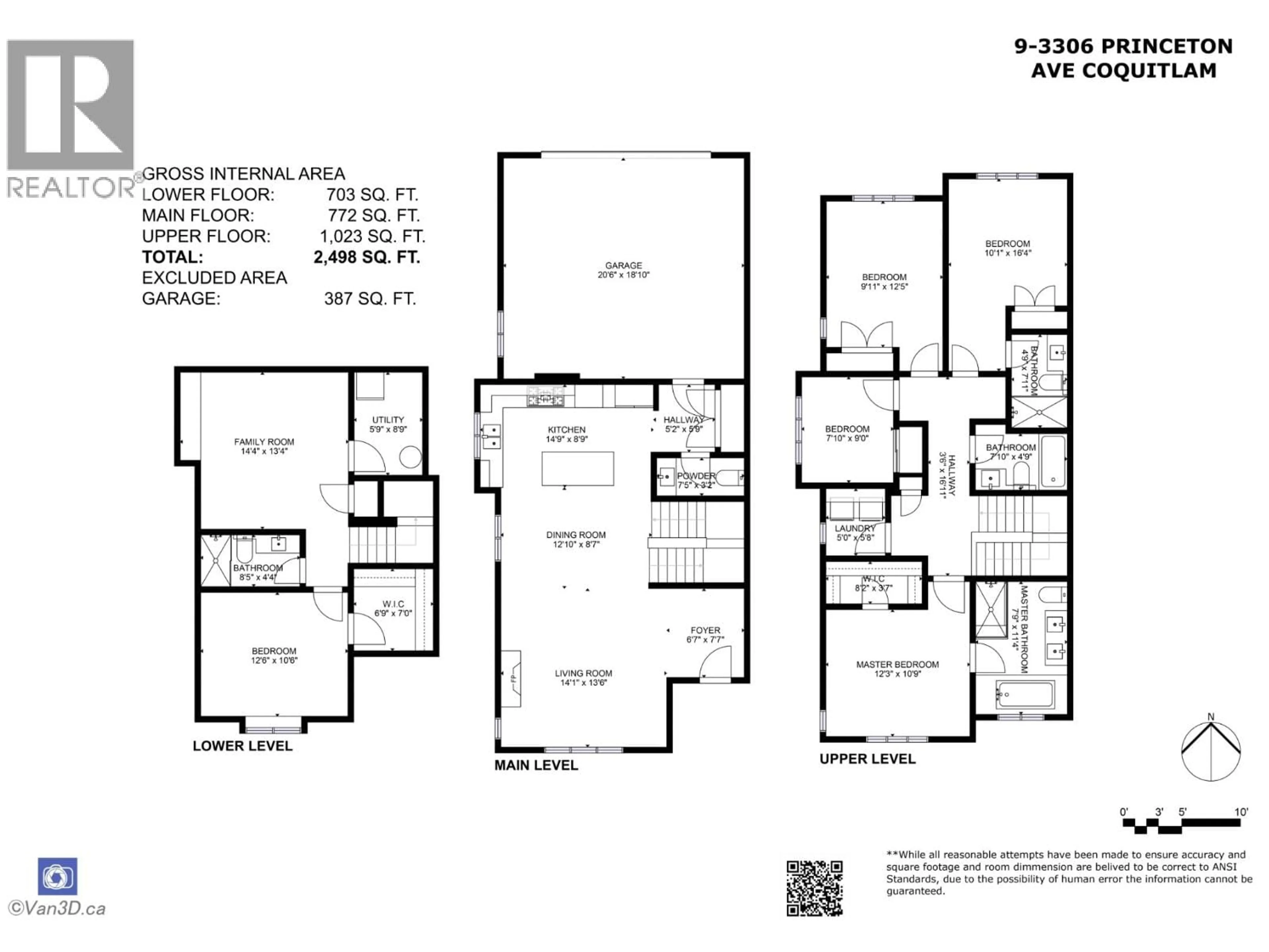 Floor plan for 9 - 3306 PRINCETON AVENUE, Coquitlam British Columbia V3E0M9