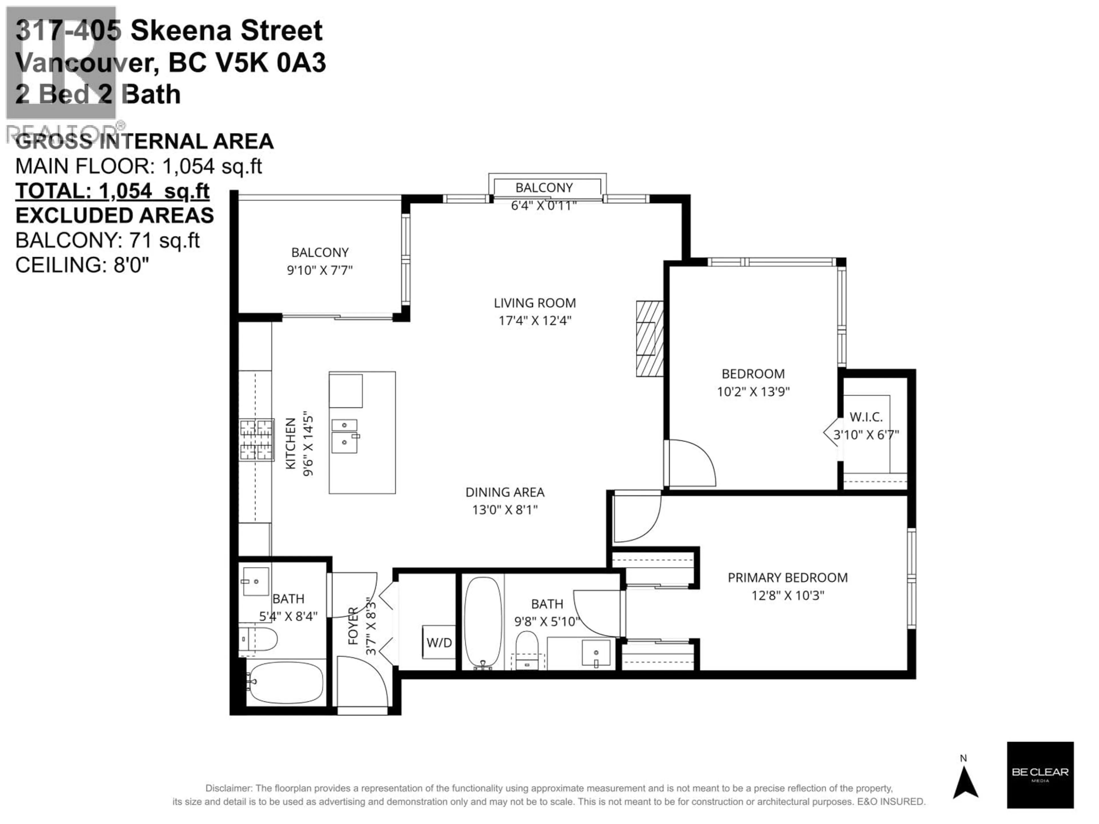 Floor plan for 317 - 405 SKEENA STREET, Vancouver British Columbia V5K0A3