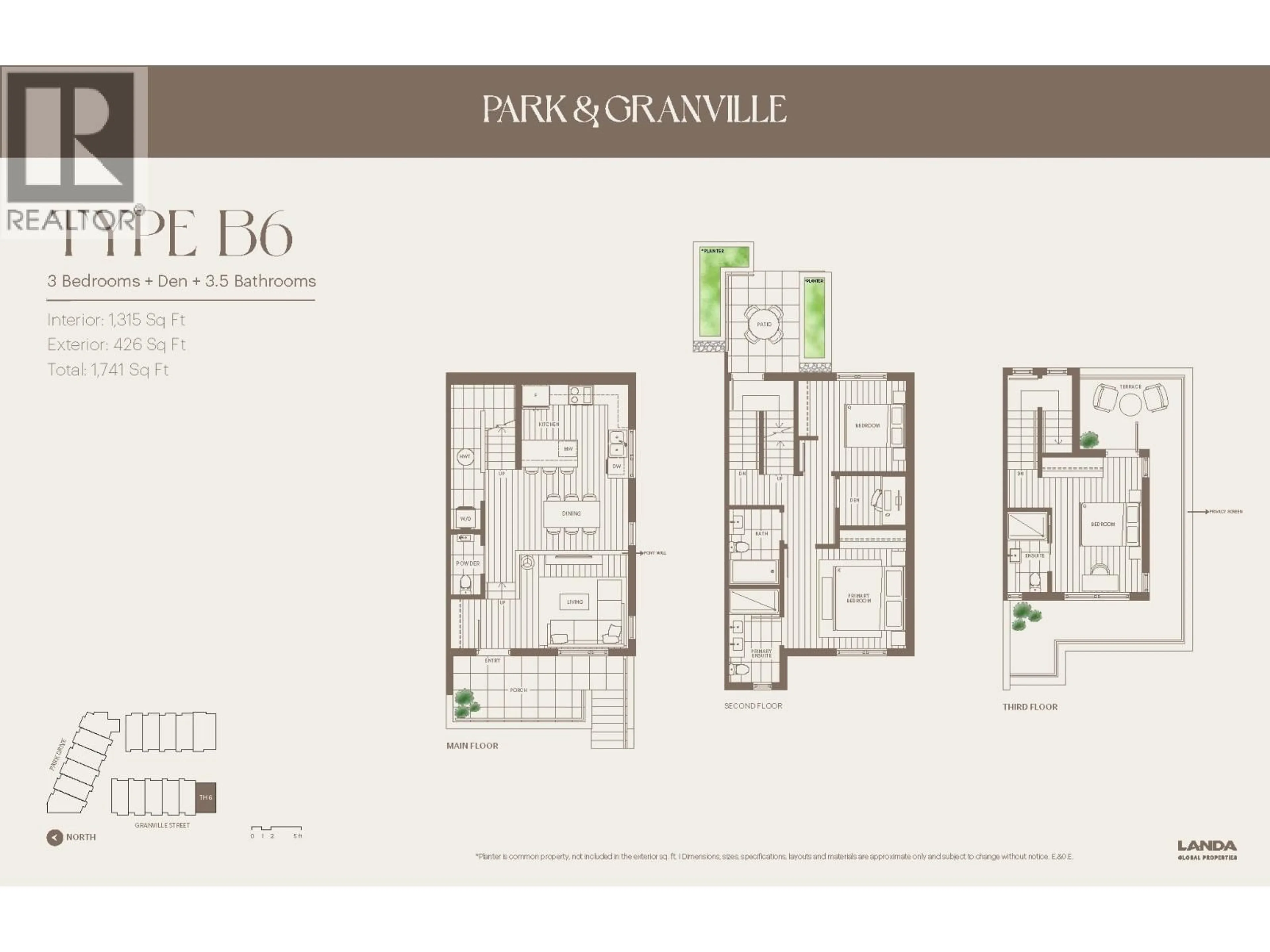 Floor plan for TH6 - 7576 GRANVILLE STREET, Vancouver British Columbia V6P0K8