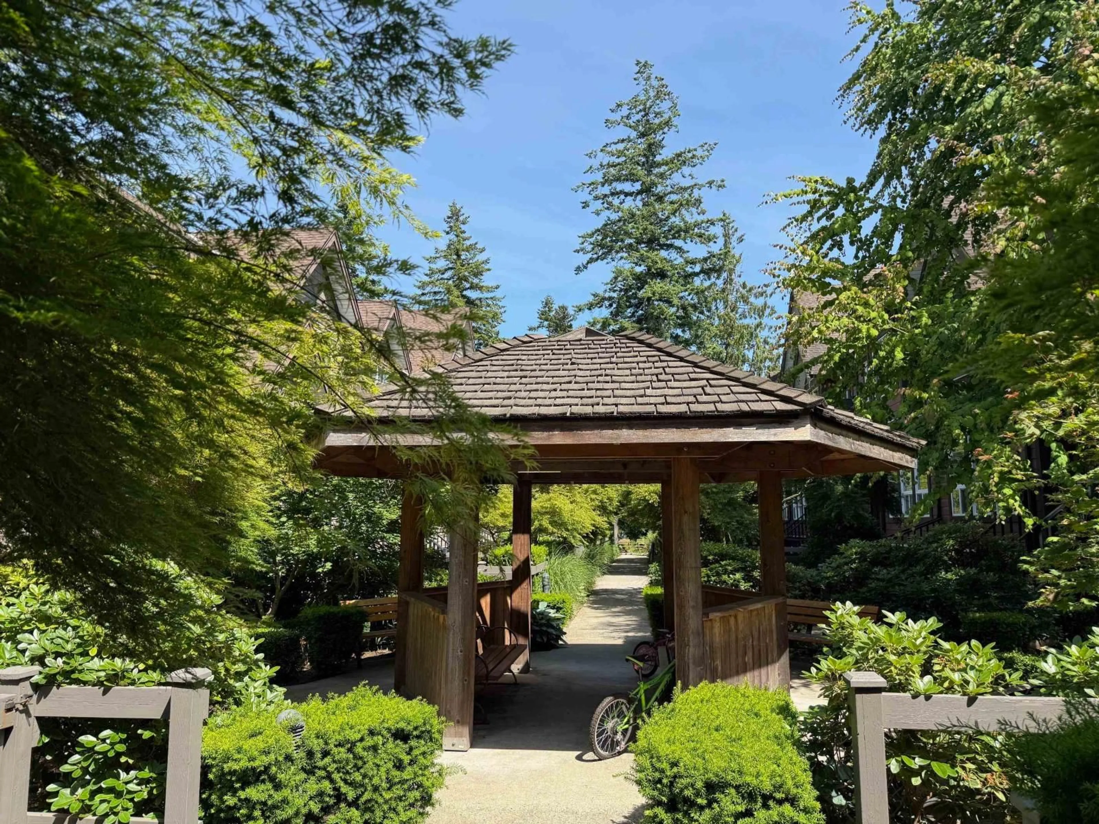 Patio, forest/trees view for 15 - 14877 60 AVENUE, Surrey British Columbia V3S1R8