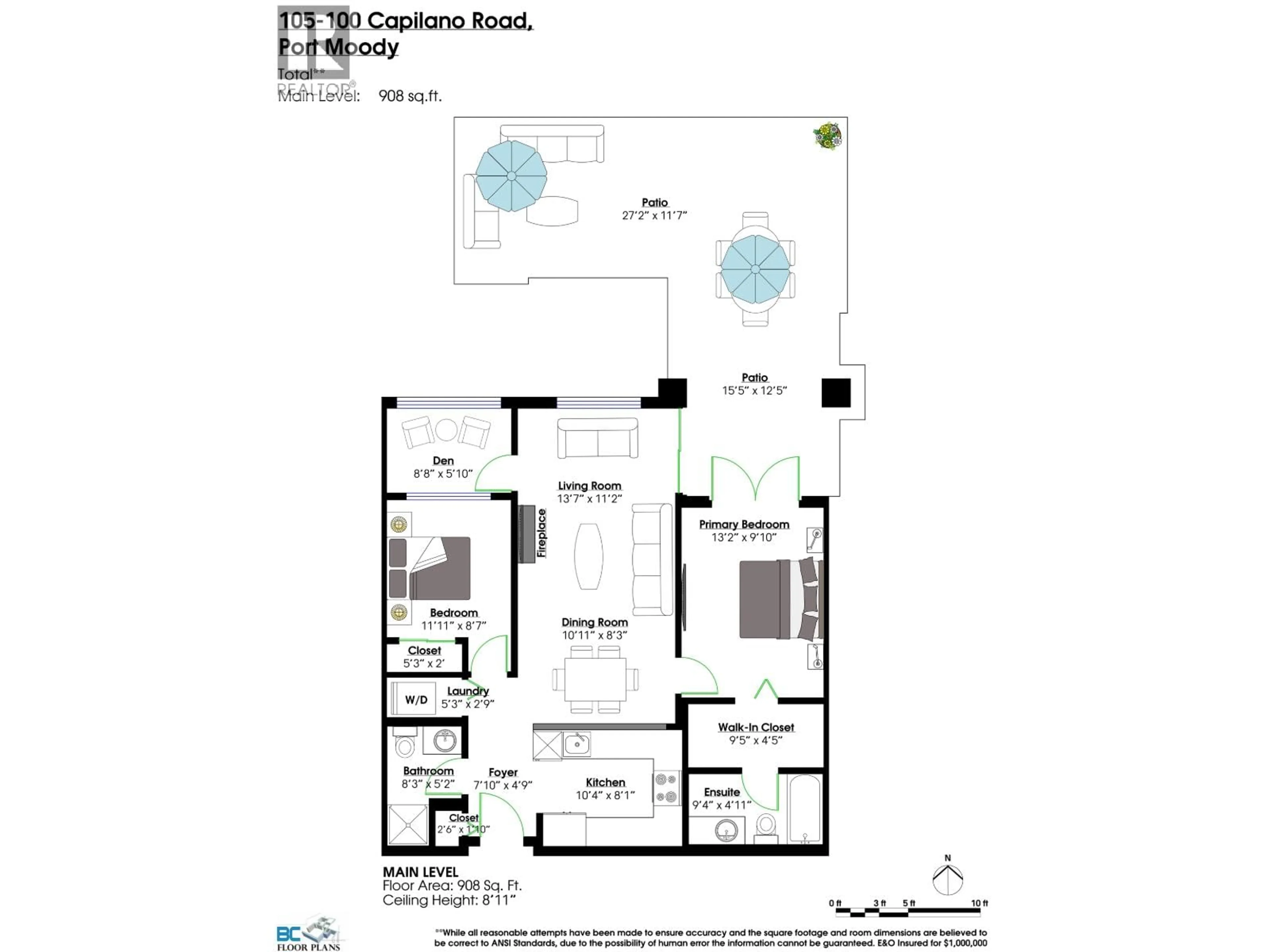 Floor plan for 105 - 100 CAPILANO ROAD, Port Moody British Columbia V3H5M9