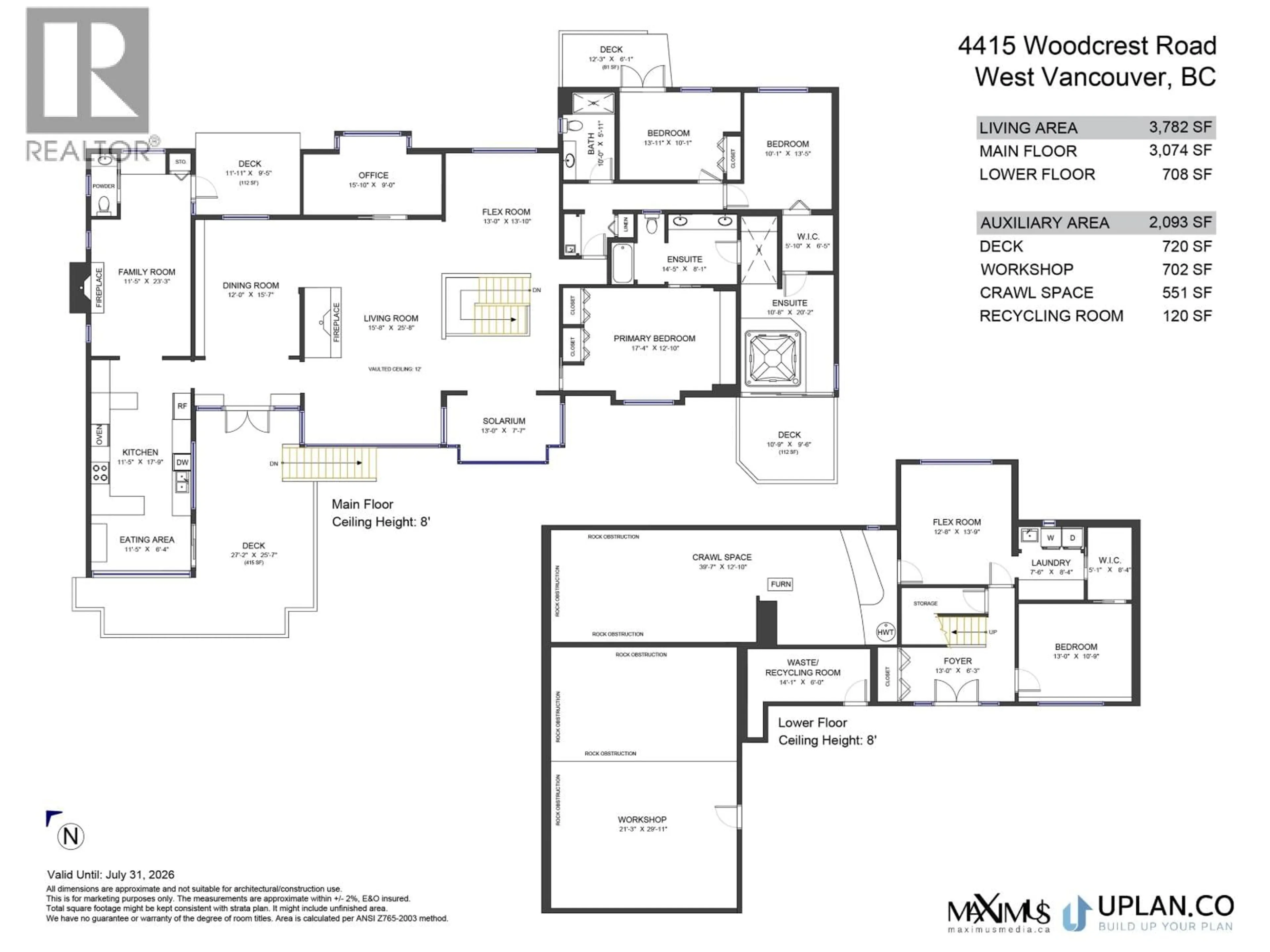 Floor plan for 4415 WOODCREST ROAD, West Vancouver British Columbia V7S2W2