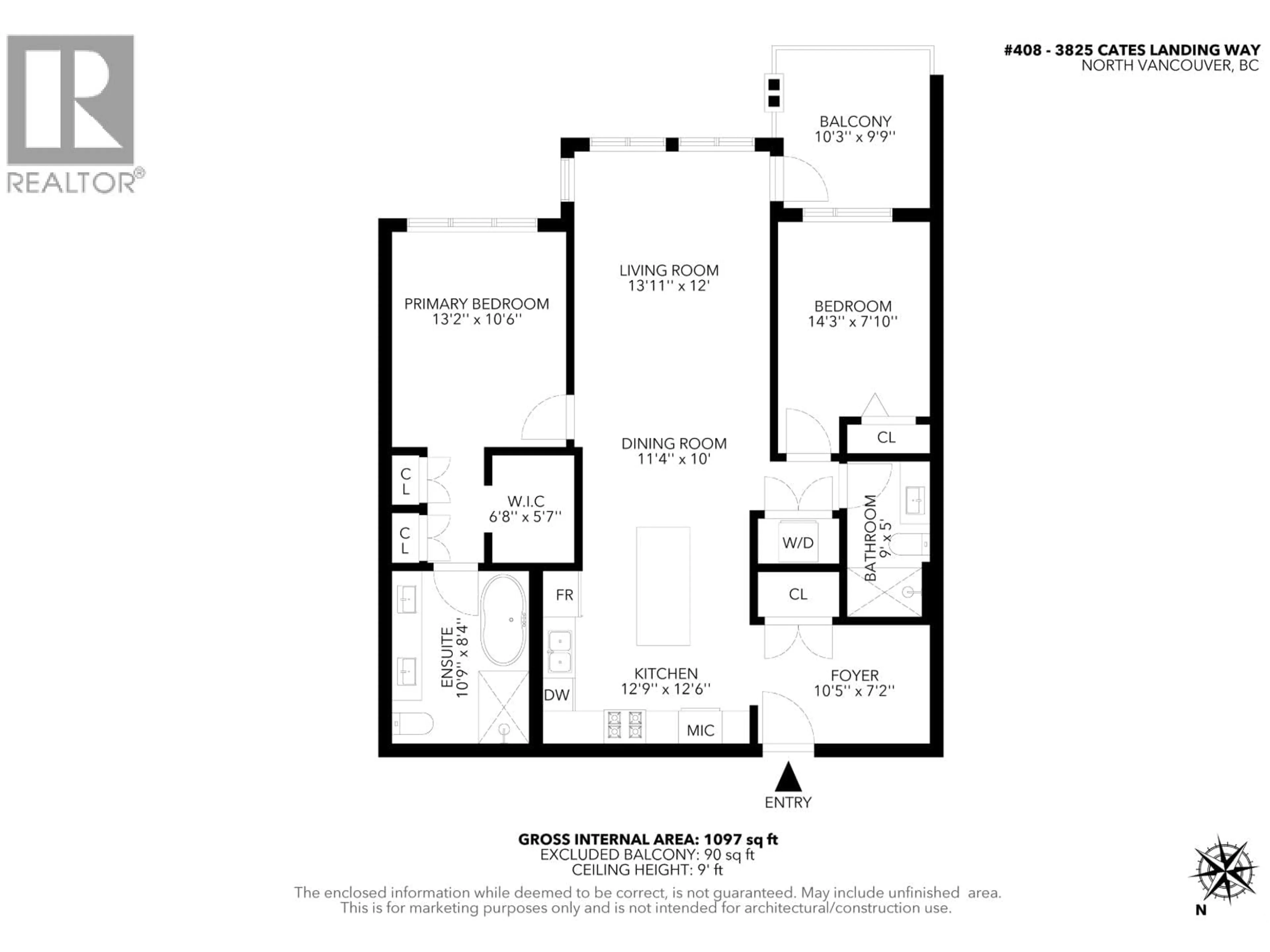 Floor plan for 408 - 3825 CATES LANDING WAY, North Vancouver British Columbia V7G0A6