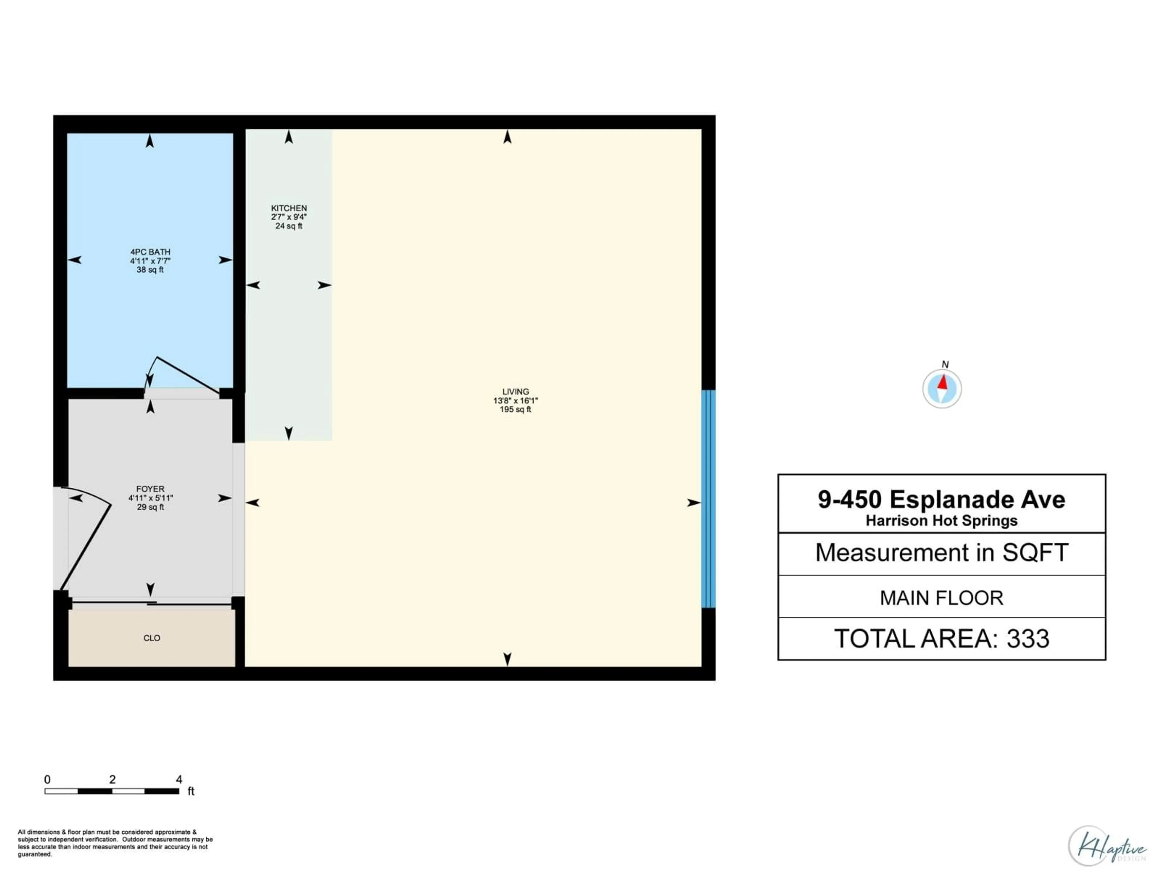 Floor plan for 9 - 450 ESPLANADE AVENUE, Harrison Hot Springs British Columbia V0M1K0