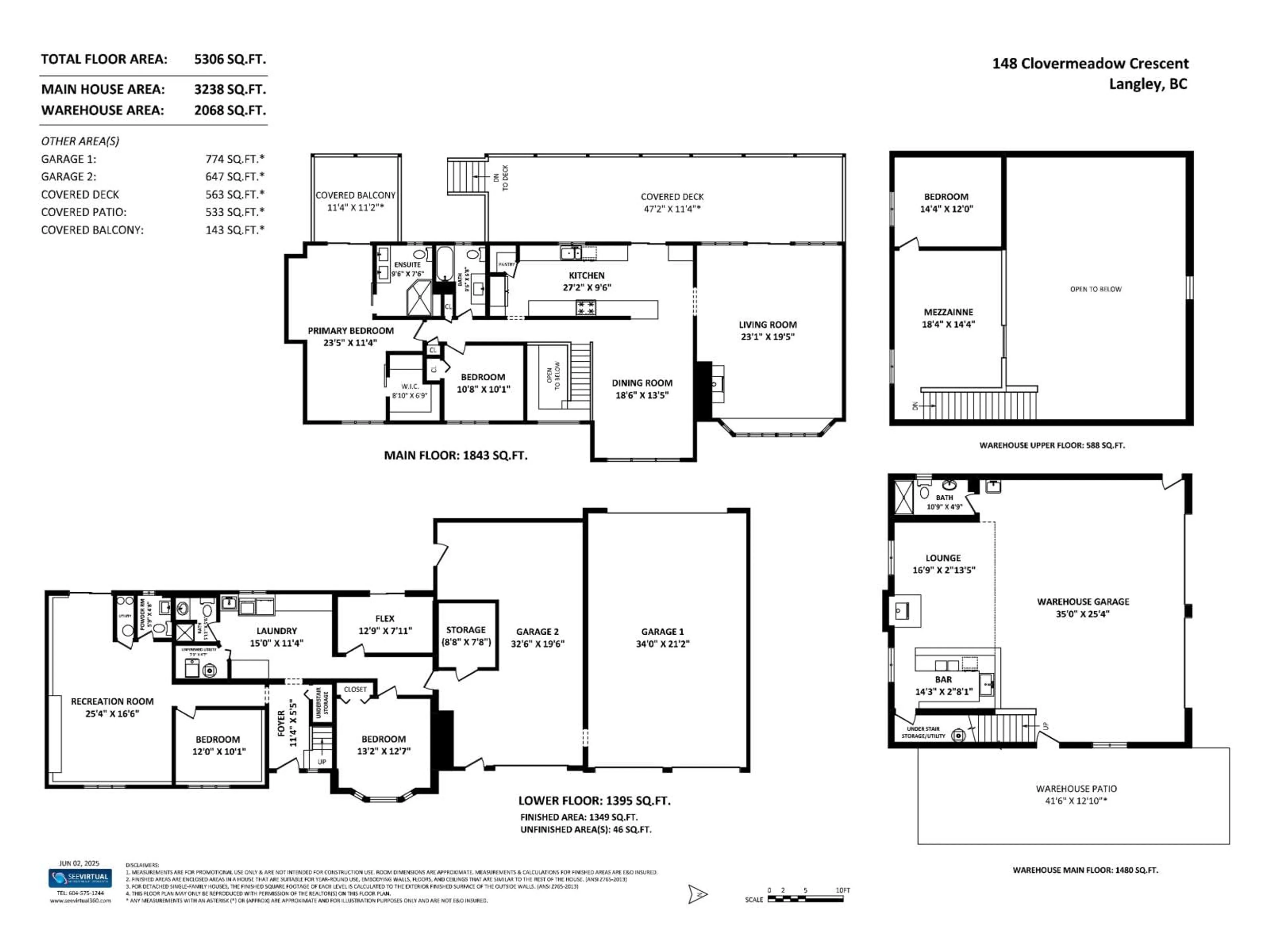 Floor plan for 148 CLOVERMEADOW CRESCENT, Langley British Columbia V2Z2R1