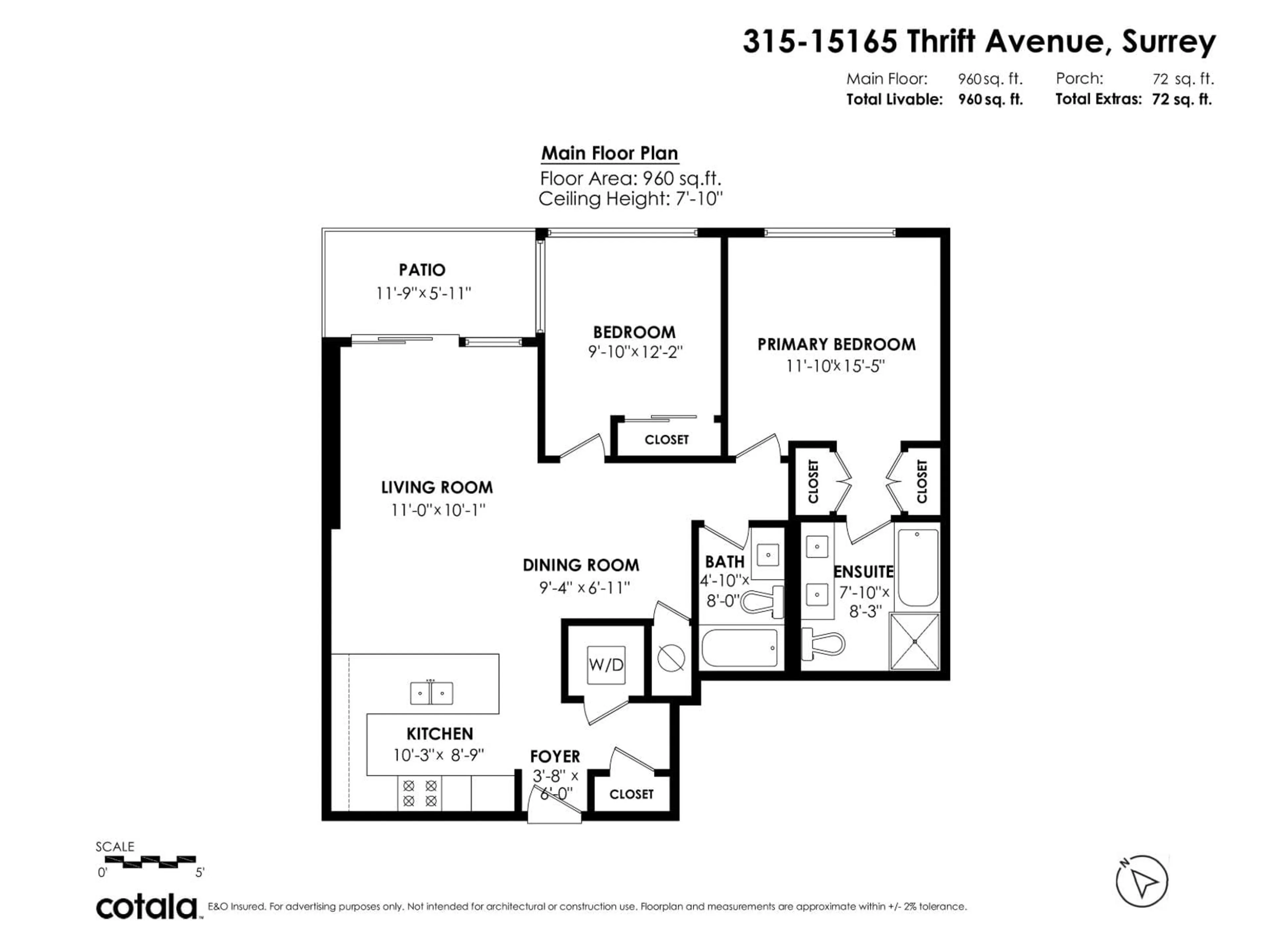 Floor plan for 315 - 15165 THRIFT AVENUE, White Rock British Columbia V4B0C1