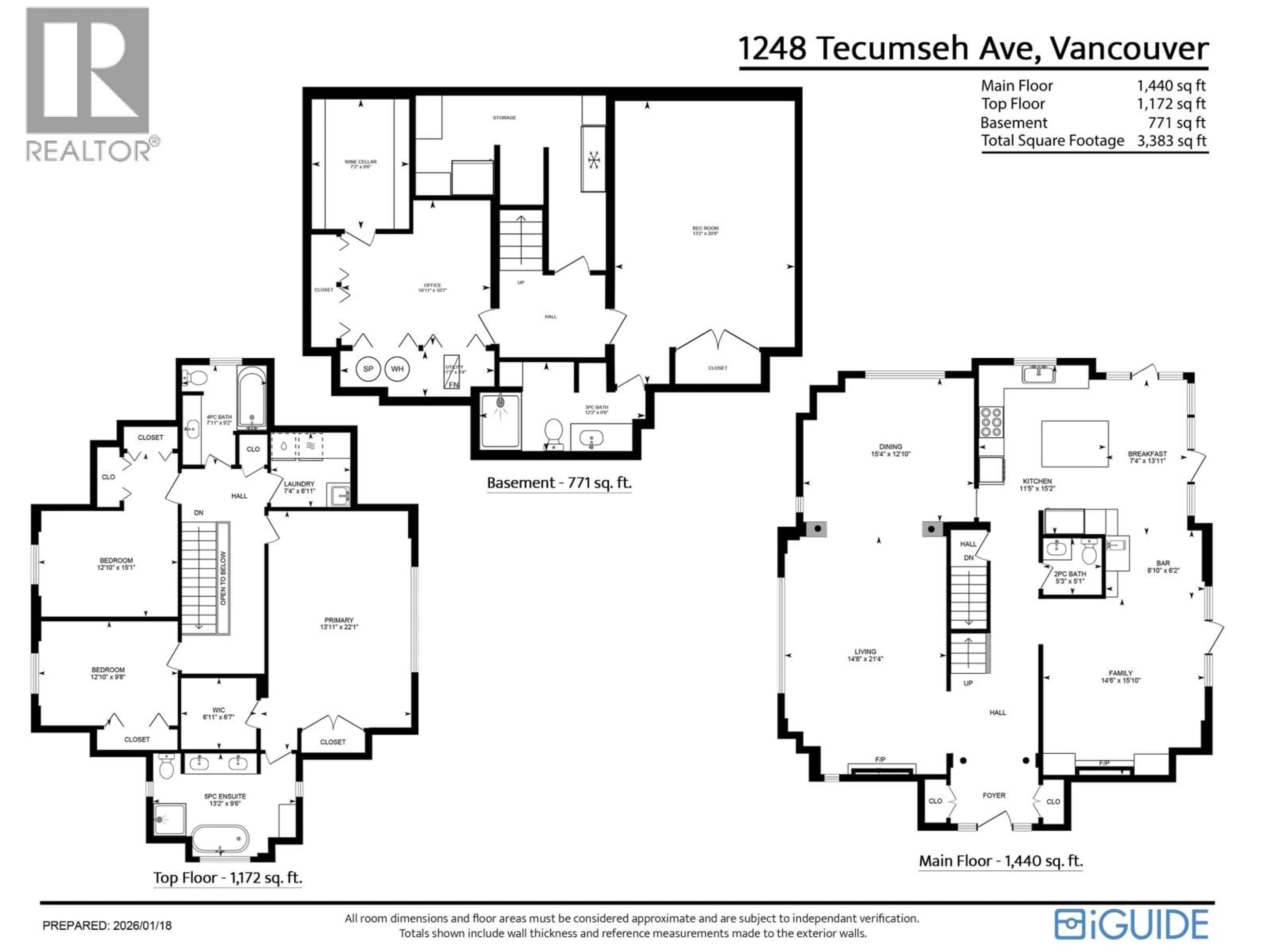 Floor plan for 1248 TECUMSEH AVENUE, Vancouver British Columbia V6H1T2