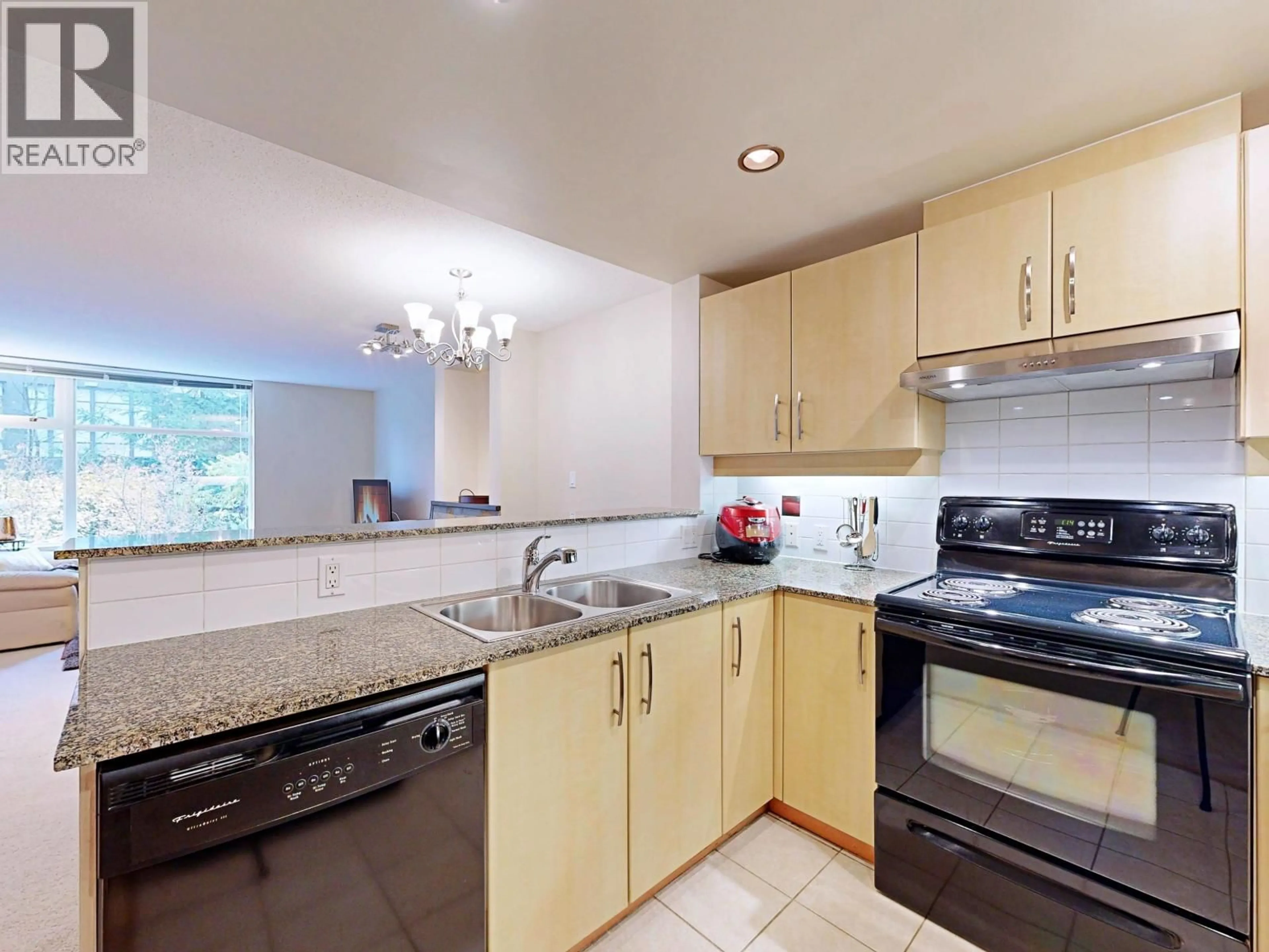 Standard kitchen, ceramic/tile floor for 101 - 9298 UNIVERSITY CRESCENT, Burnaby British Columbia V5A4X8