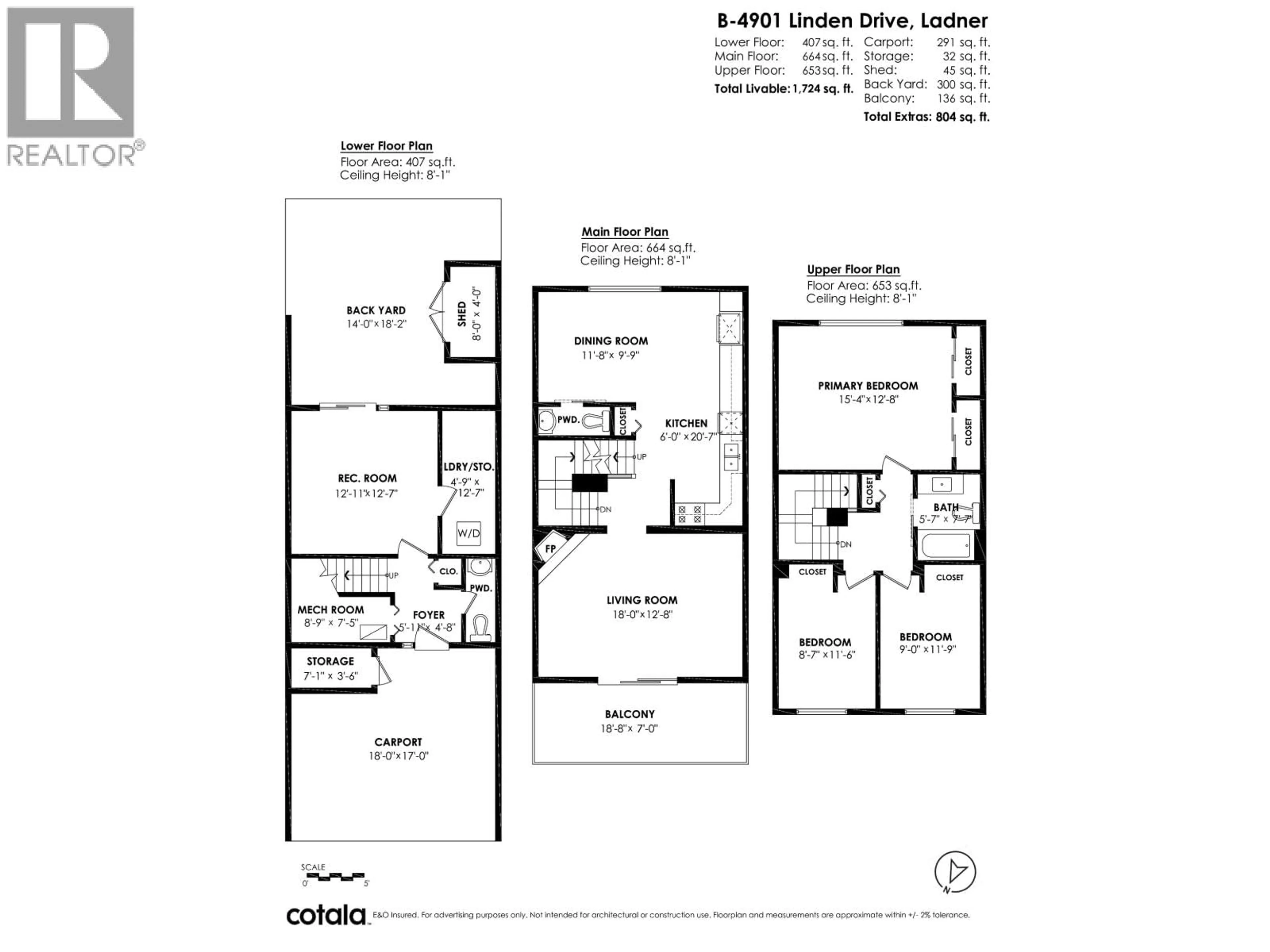 Floor plan for B - 4901 LINDEN DRIVE, Delta British Columbia V4K3A2