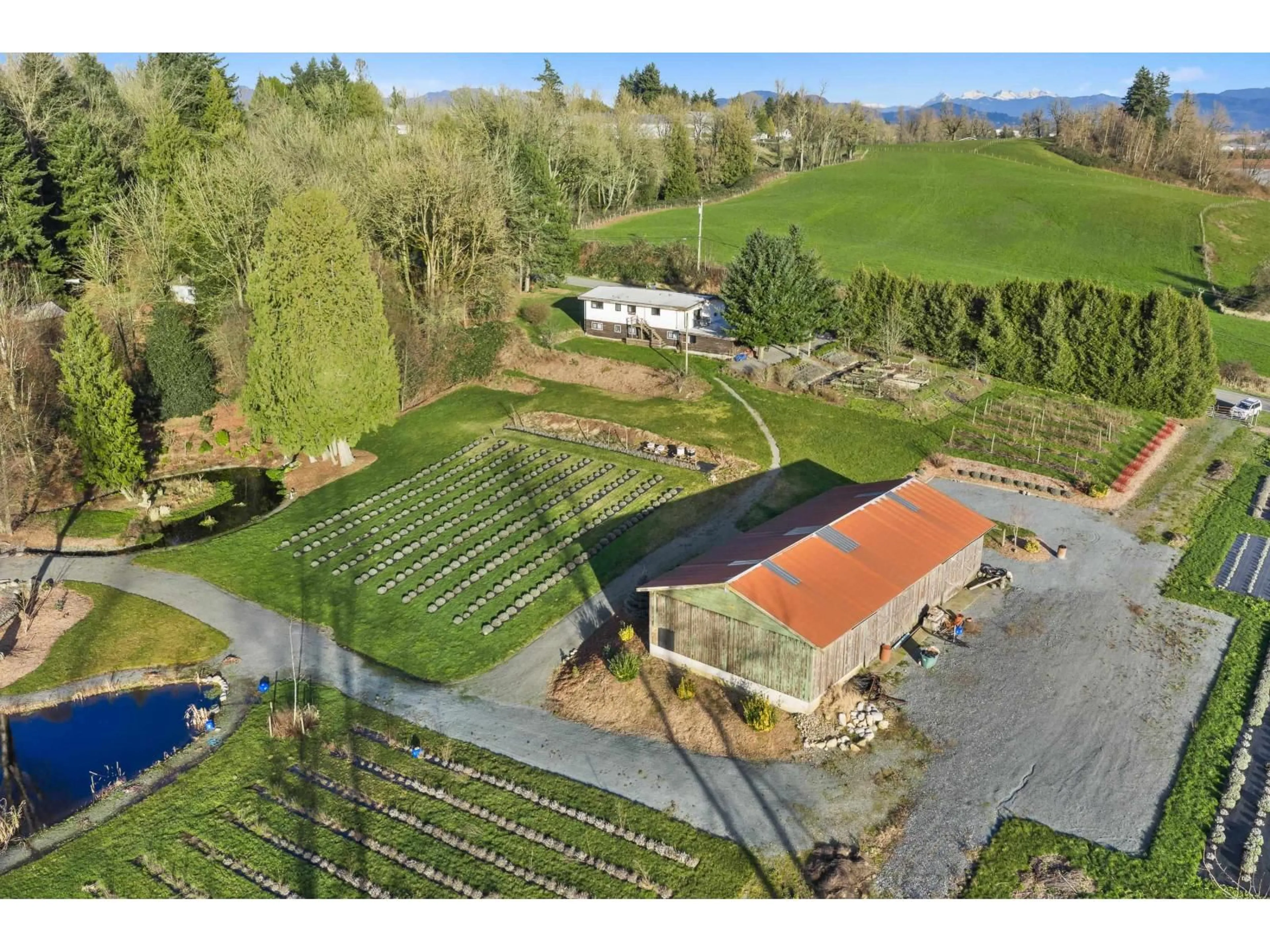 A pic from outside/outdoor area/front of a property/back of a property/a pic from drone, unknown for 681 BRADNER ROAD, Abbotsford British Columbia V4X2J5