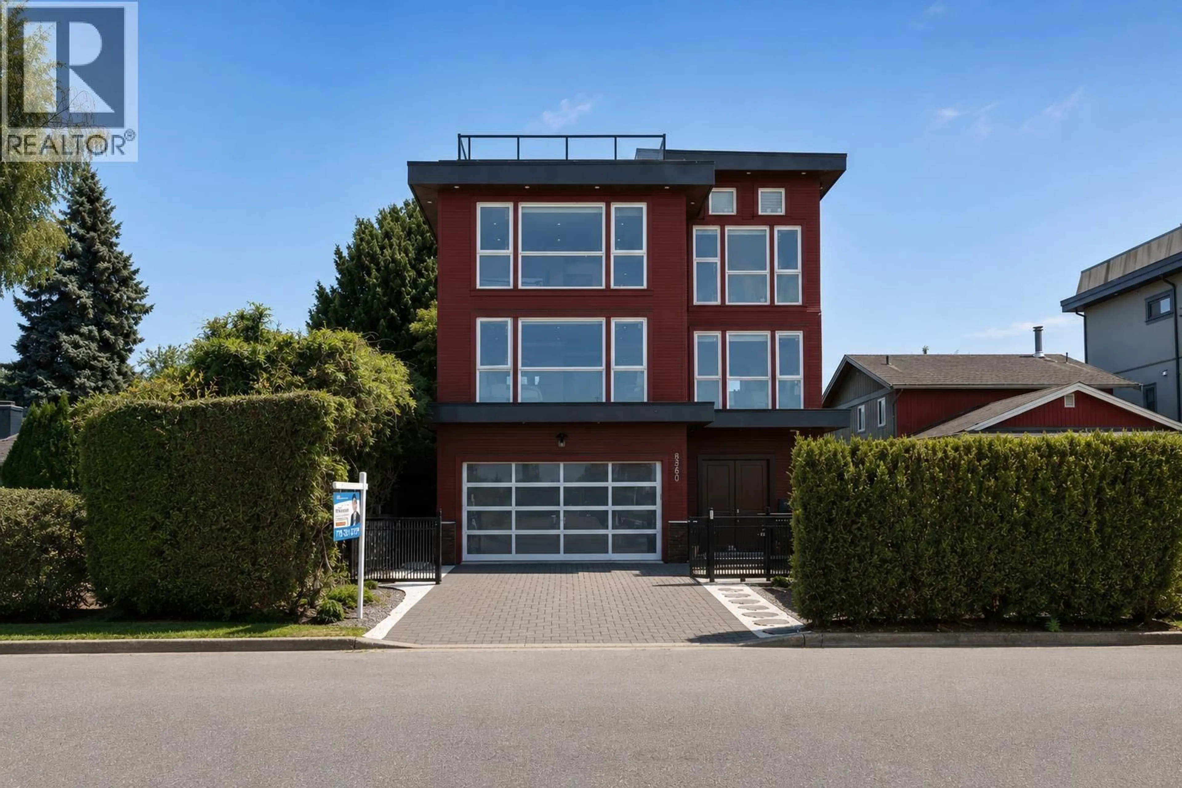 Home with brick exterior material, street for 8280 COLONIAL DRIVE, Richmond British Columbia V7C4T4