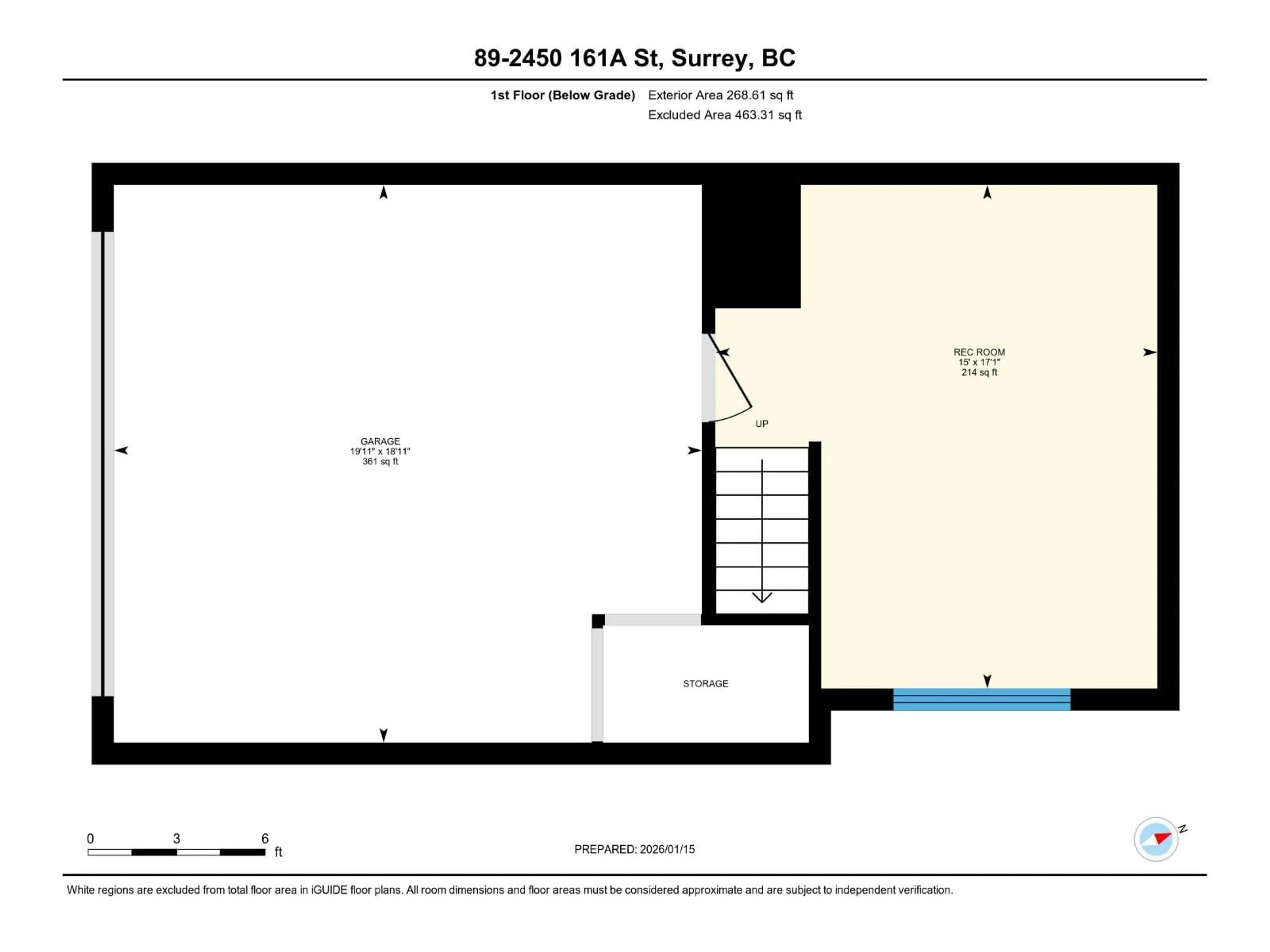 Floor plan for 89 - 2450 161A STREET, Surrey British Columbia V3Z8K4