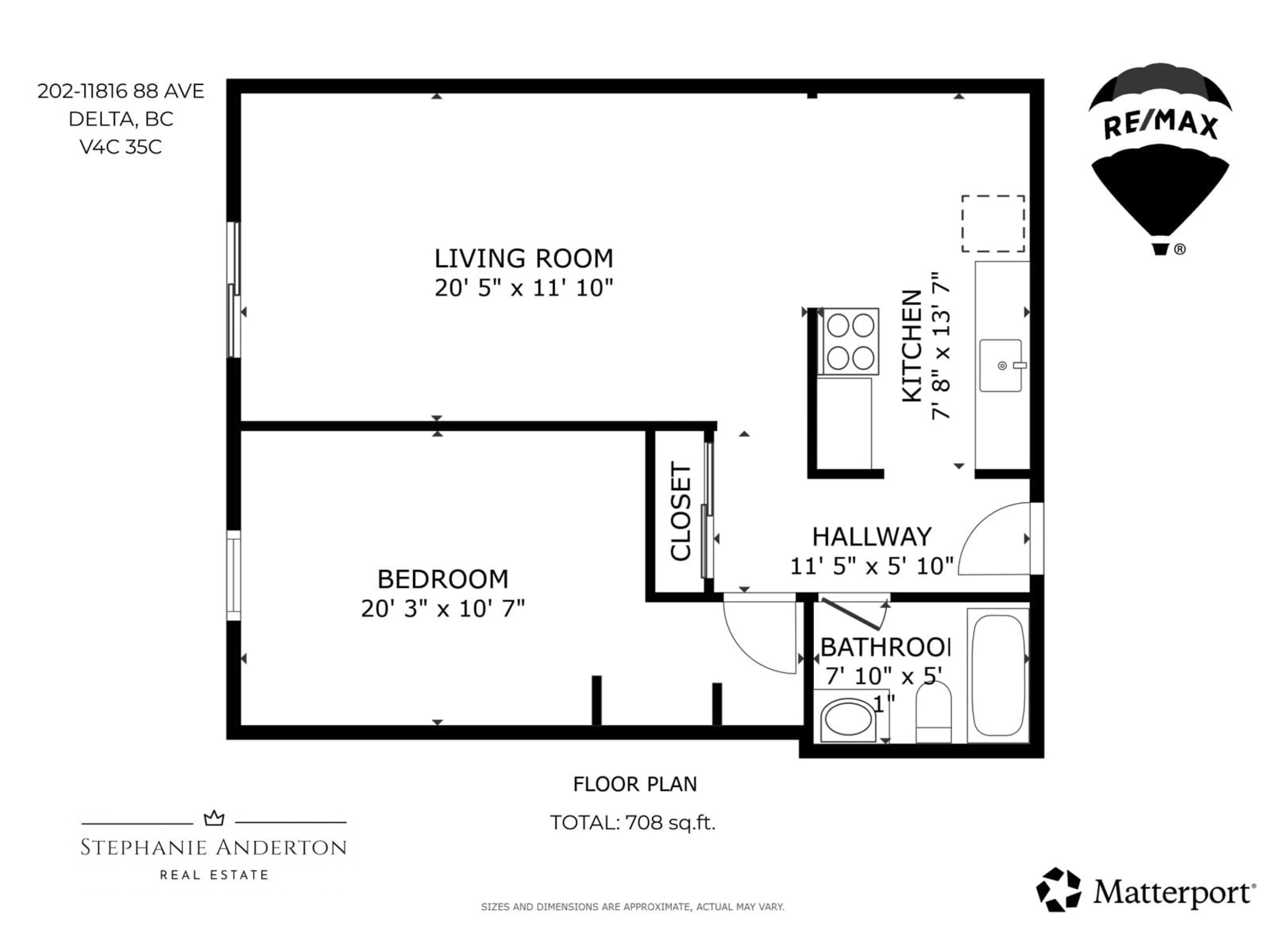 Floor plan for 202 - 11816 88 AVENUE, Delta British Columbia V4C3C5