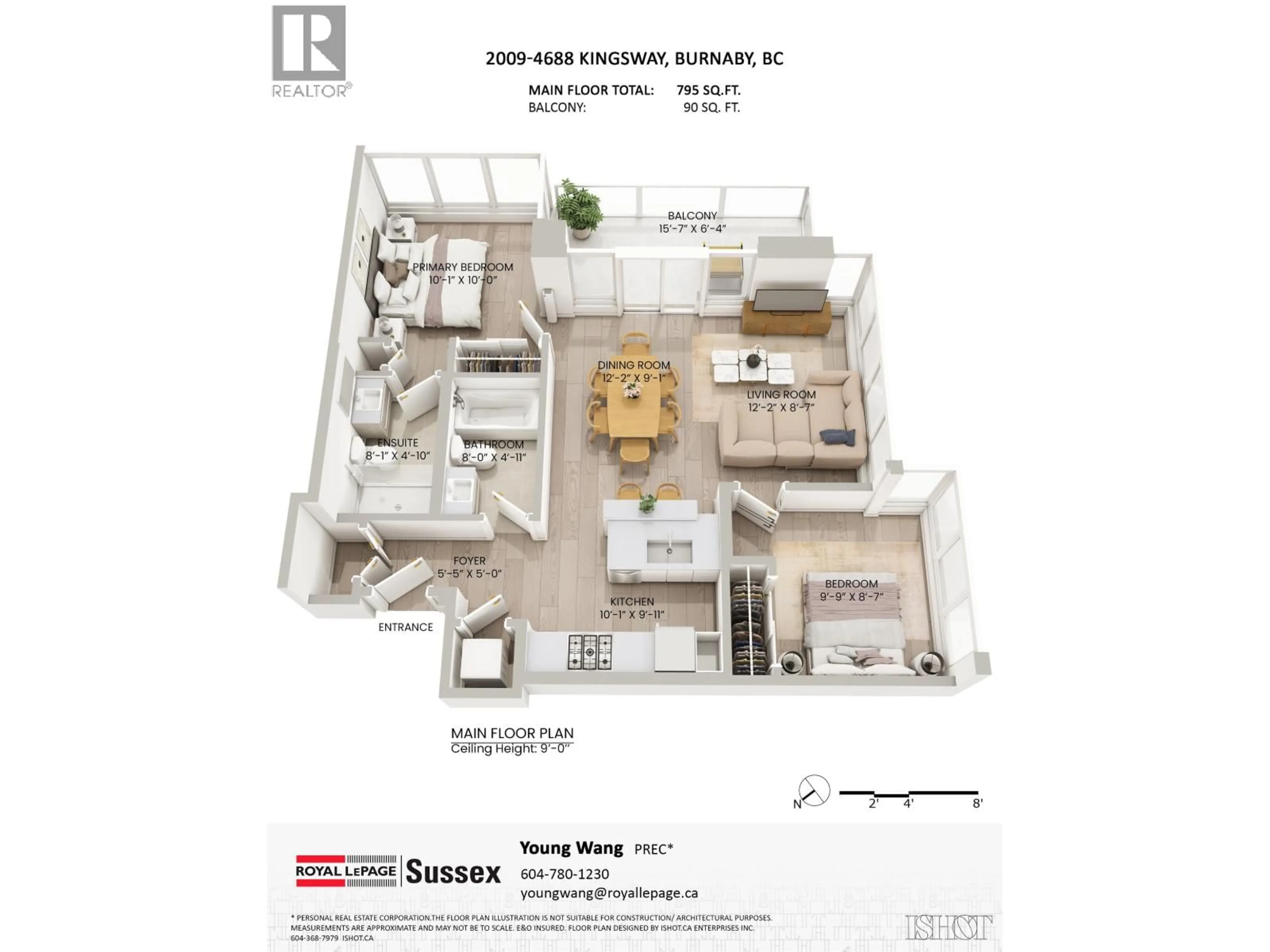 Floor plan for 2009 - 4688 KINGSWAY, Burnaby British Columbia V5H0E9