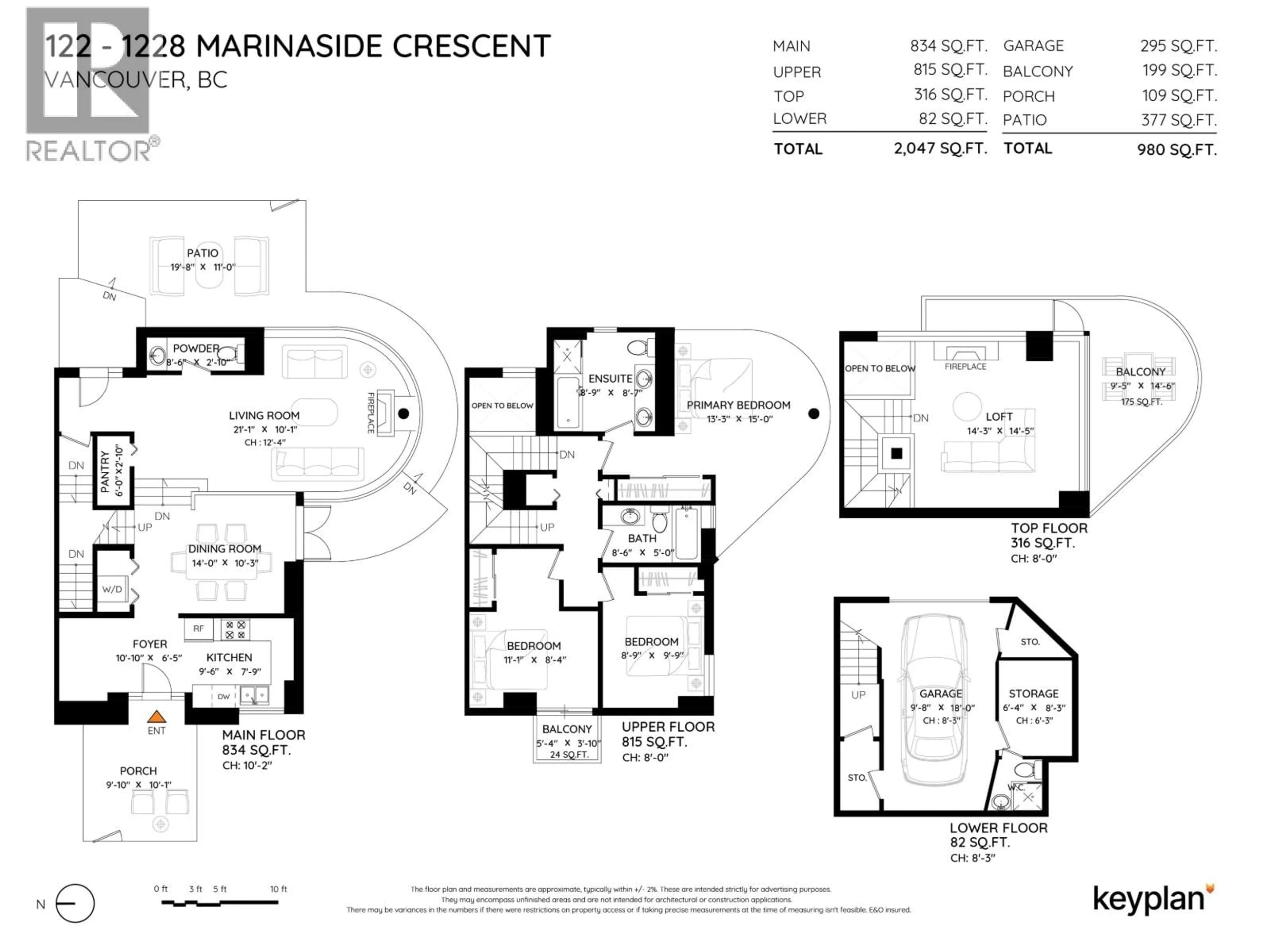 Floor plan for 122 - 1228 MARINASIDE CRESCENT, Vancouver British Columbia V6Z2W4