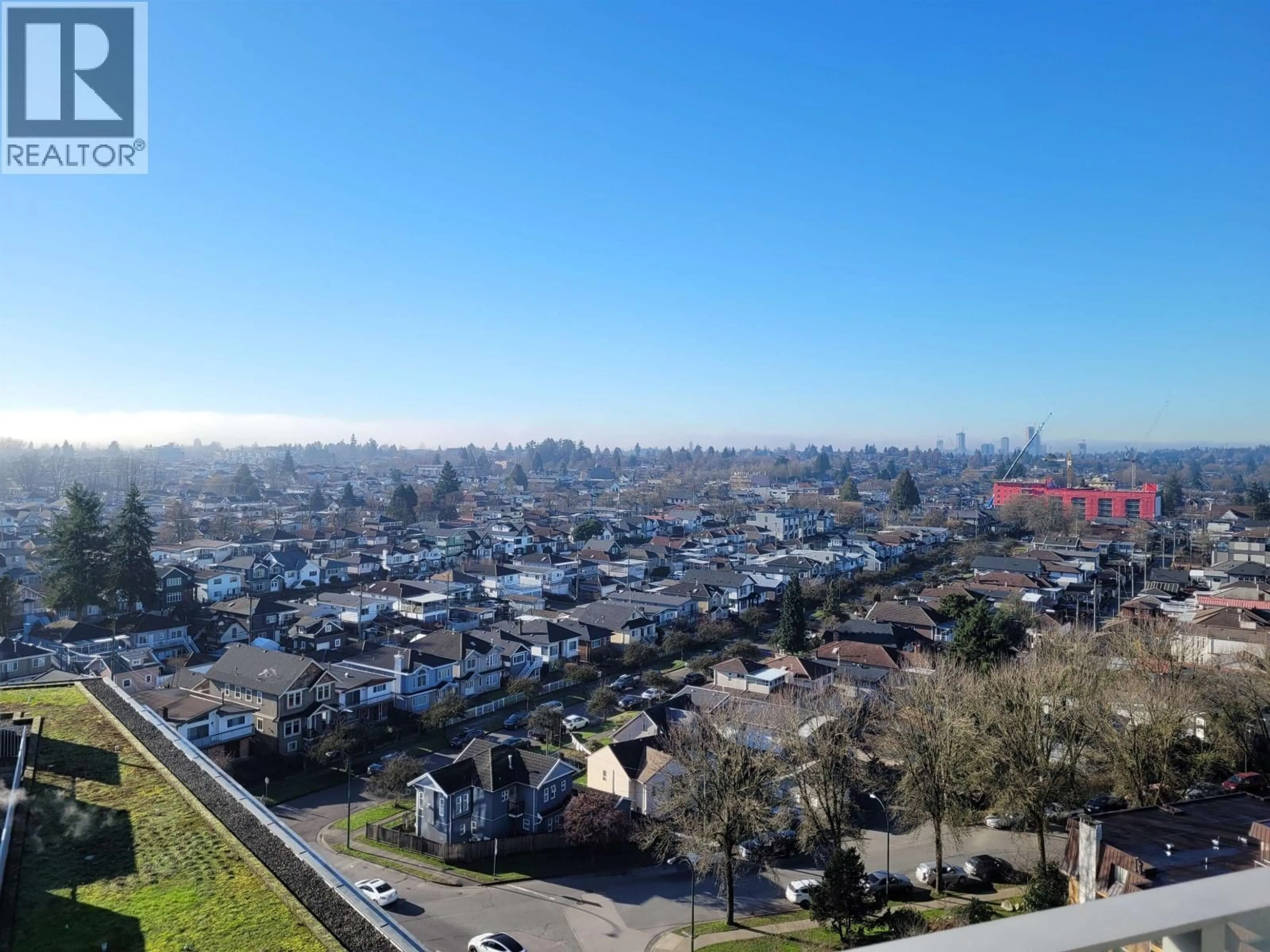 A pic from outside/outdoor area/front of a property/back of a property/a pic from drone, city buildings view from balcony for 1308 - 4815 ELDORADO MEWS, Vancouver British Columbia V5R0B2