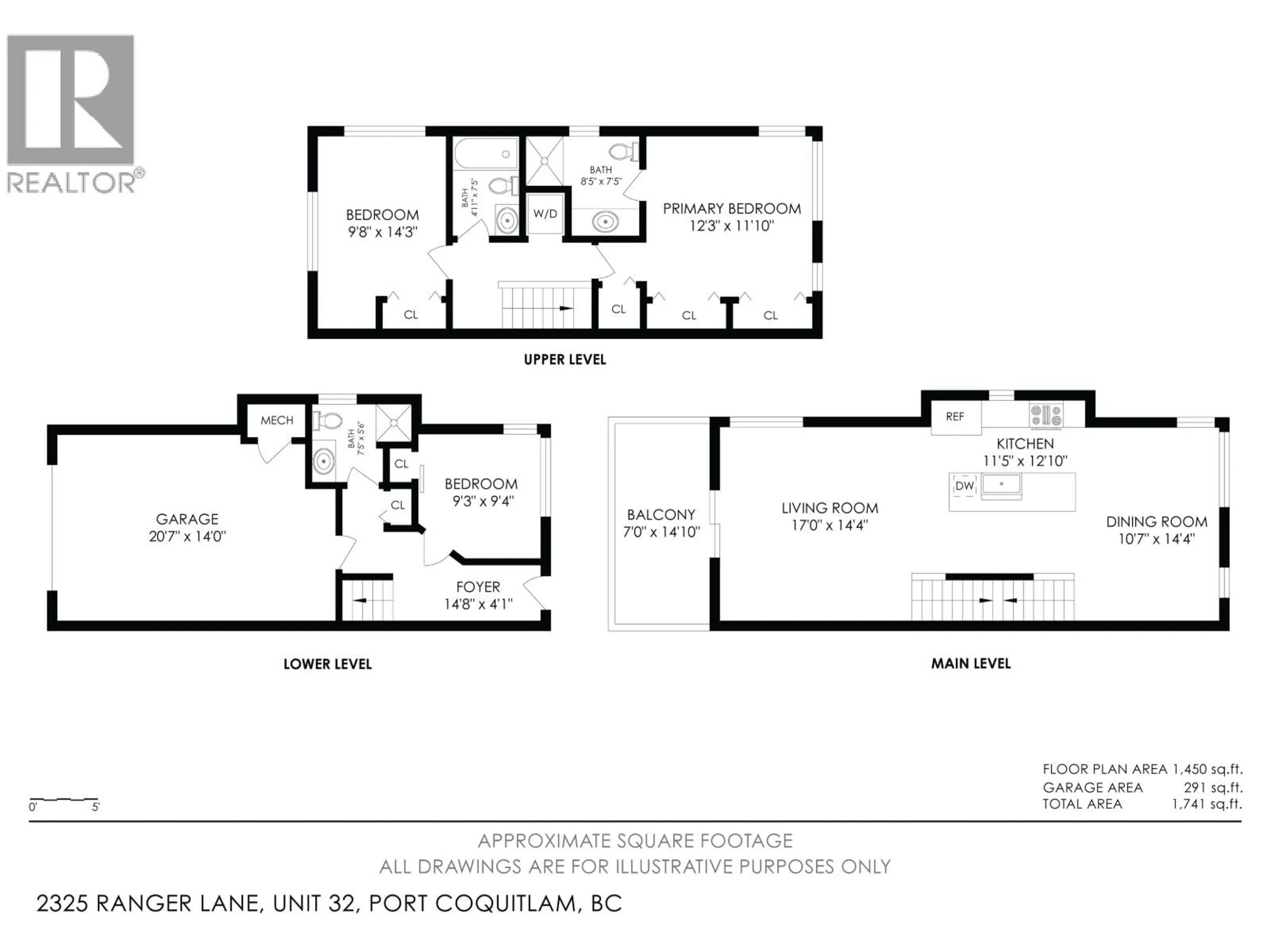 Floor plan for 32 - 2325 RANGER LANE, Port Coquitlam British Columbia V3B0K7