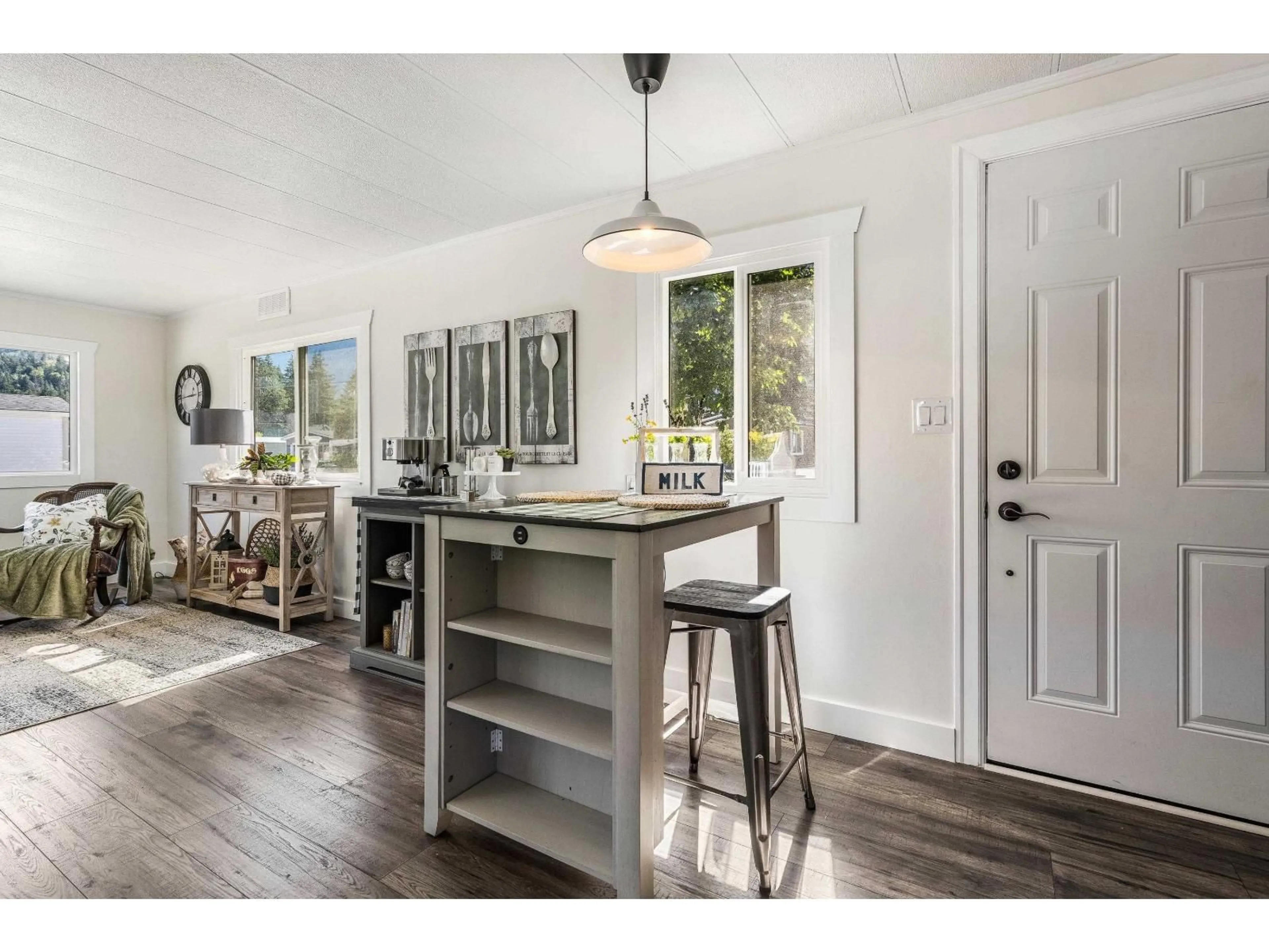 Open concept kitchen, wood/laminate floor for 57 - 65367 KAWKAWA LAKE ROAD, Hope British Columbia V0X0L0